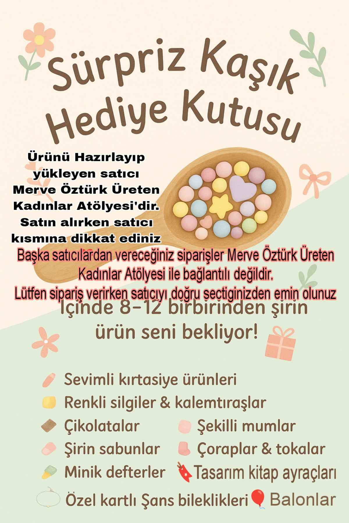 Merve ÖZTÜRK Sürpriz kaşık hediye kutusu sürpriz hediye seti