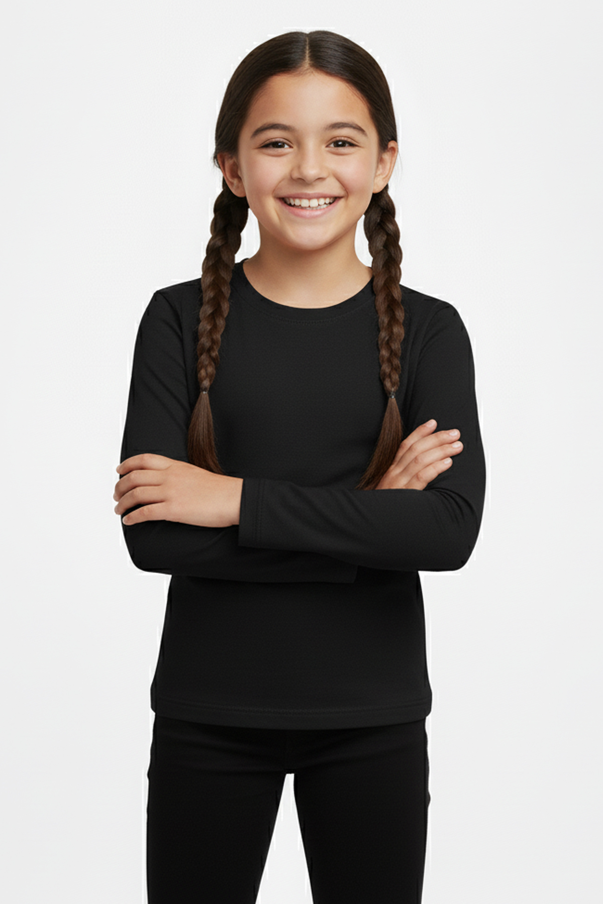 TWOO KİDS Çocuk Uzun Kol Tshirt - Kız Erkek Çocuk 6'lı Set Düz Basic Mevsimlik Uzun Kollu Tişört Badi - SET 2 fotoğrafı 2 (önizleme)