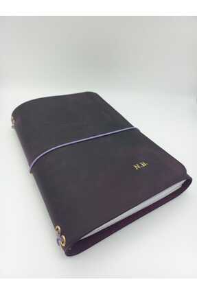 GALANDE Hakiki Deri A5 Defter Kabı - Kılıfı – El Yapımı -İçe Katlanan Model -...