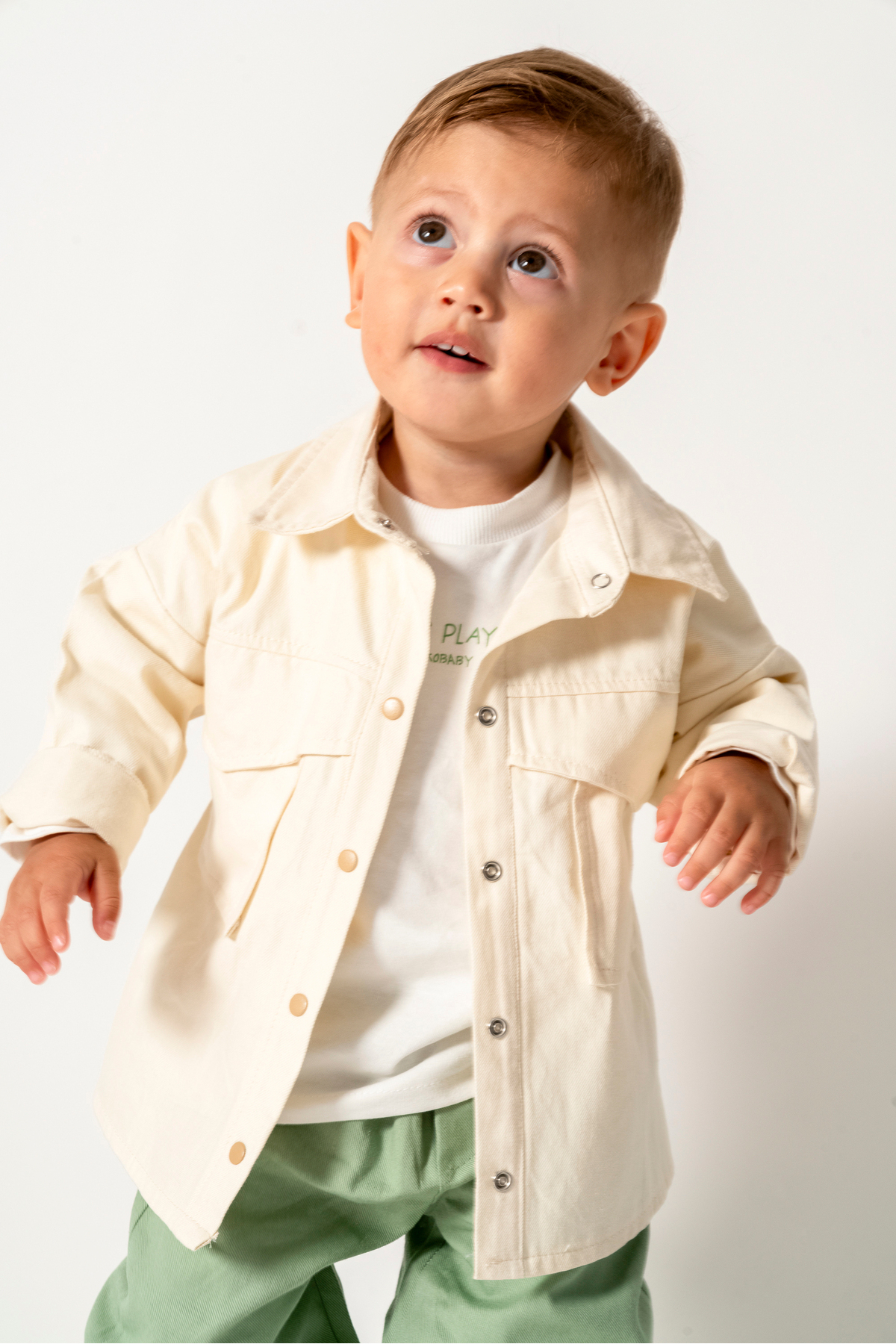 Jikko Baby Erkek Bebek Gabardin Ceketli 3'lü Takım 9041 MS fotoğrafı 3 (önizleme)