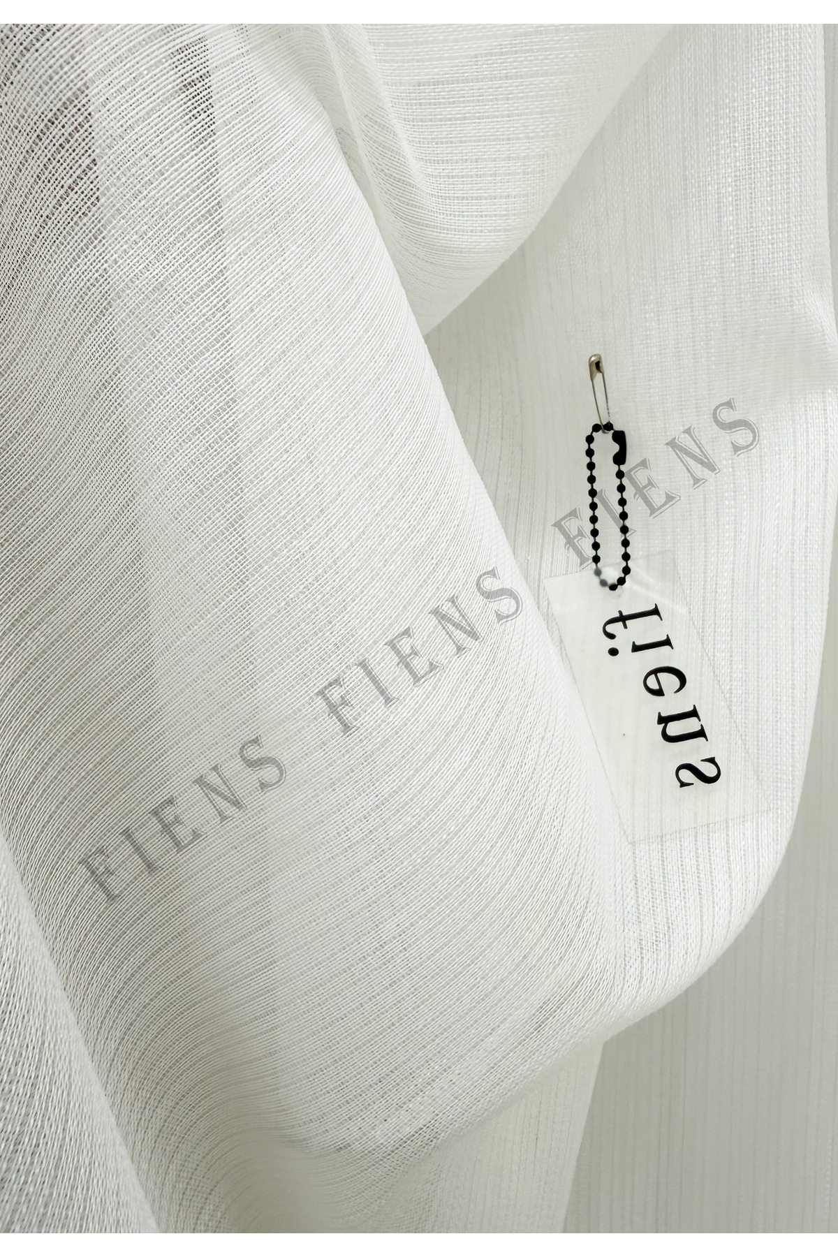 SİMLİ İPEK SOFT PREMİUM KETEN BAMBU AĞIR GRAMAJLI 1/3 Sık Pile Tül Perde Ütü İstemez