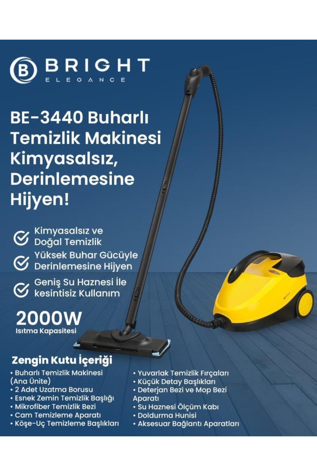 Bright Elegance Be-3440 Çok Fonksiyonlu Buharlı Temizlik Makinesi- Buharlı Temizleyici