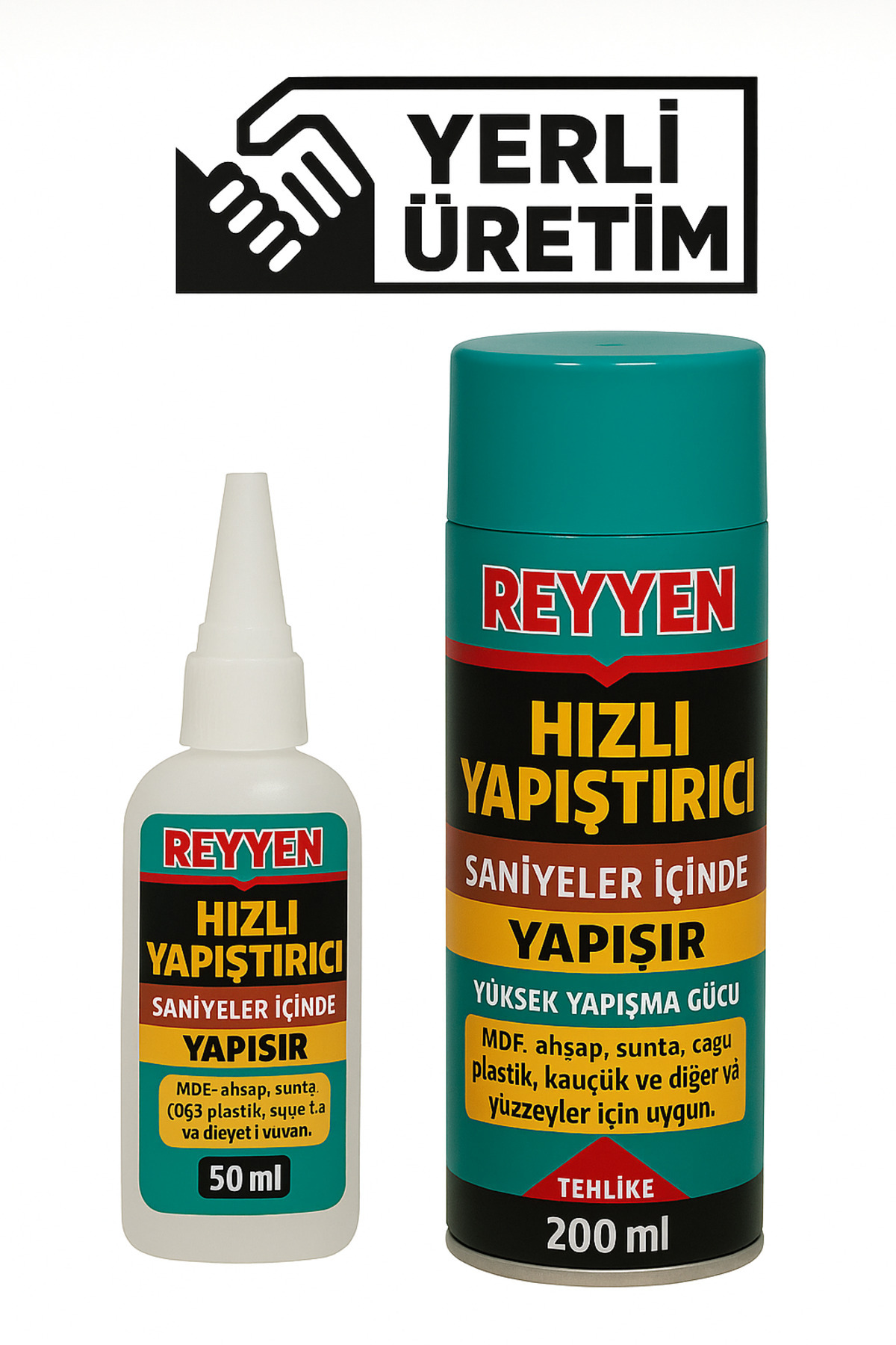 REYYEN Yoğun Hızlı Yapıştırıcı Mdf Kit 50ml + 200ml