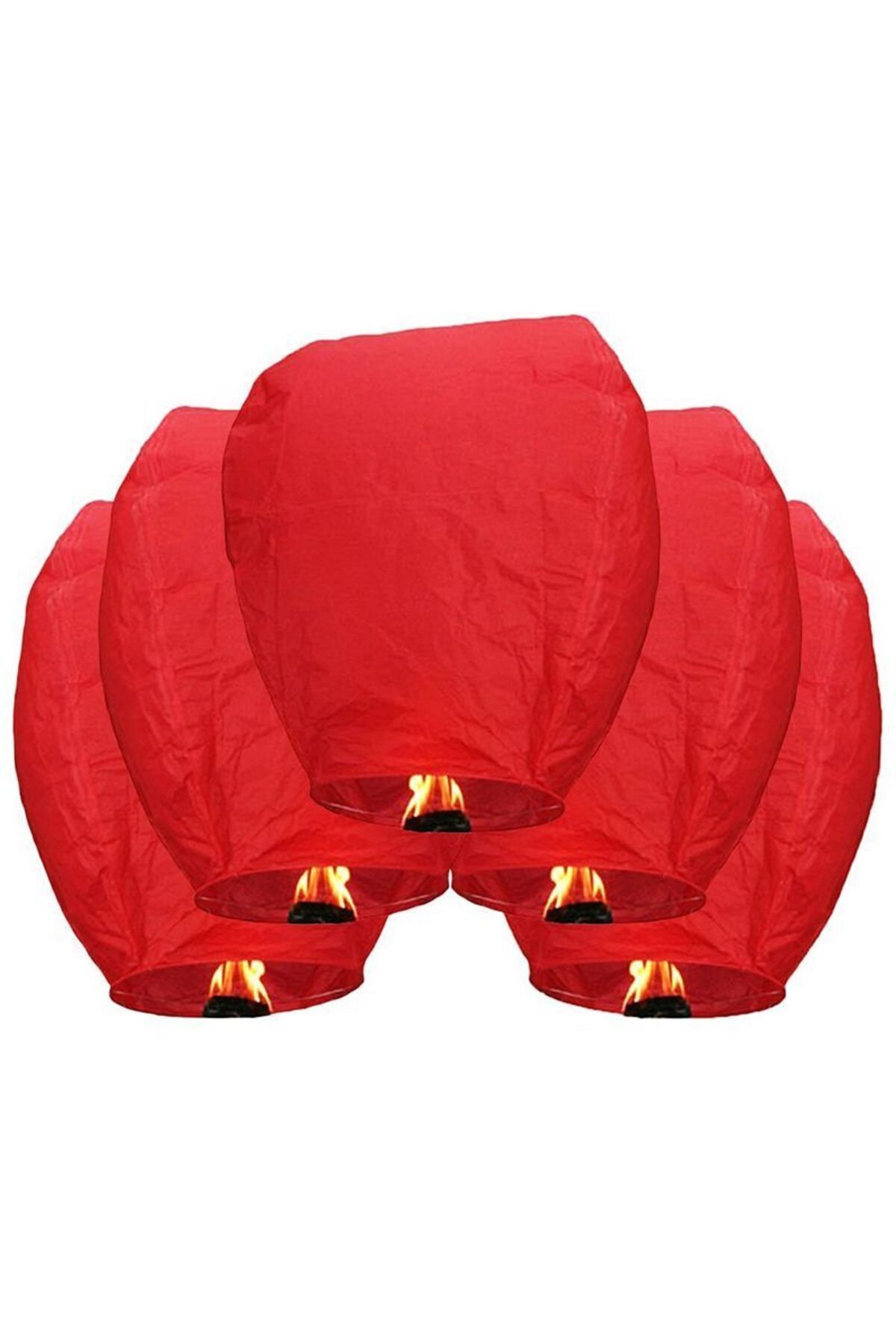 partidolu Gökyüzüne Bırakılan Dilek Feneri Kırmızı Renk 1 Adet.