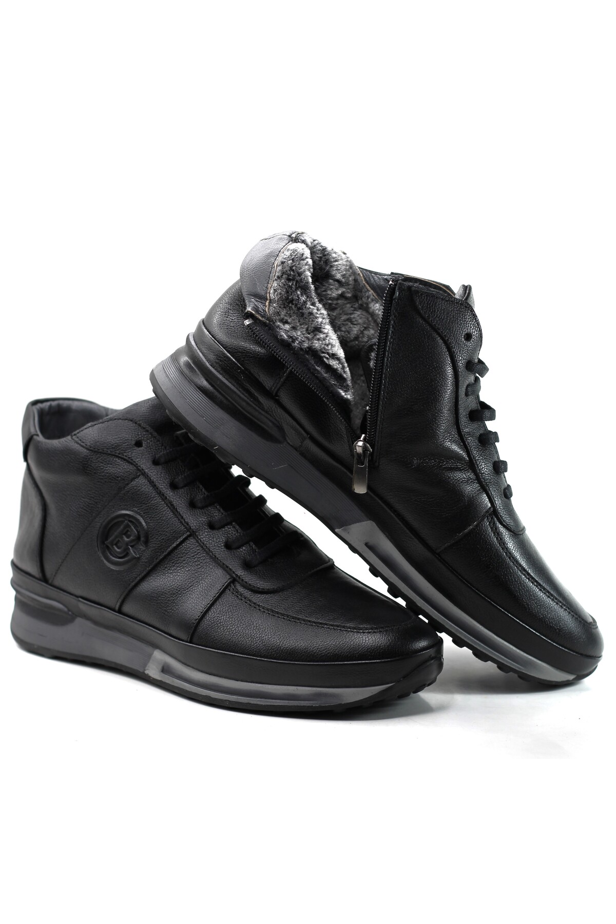 Yeşildaş  erkek %100 deri ayakkabı içi kürklü - Görsel 4