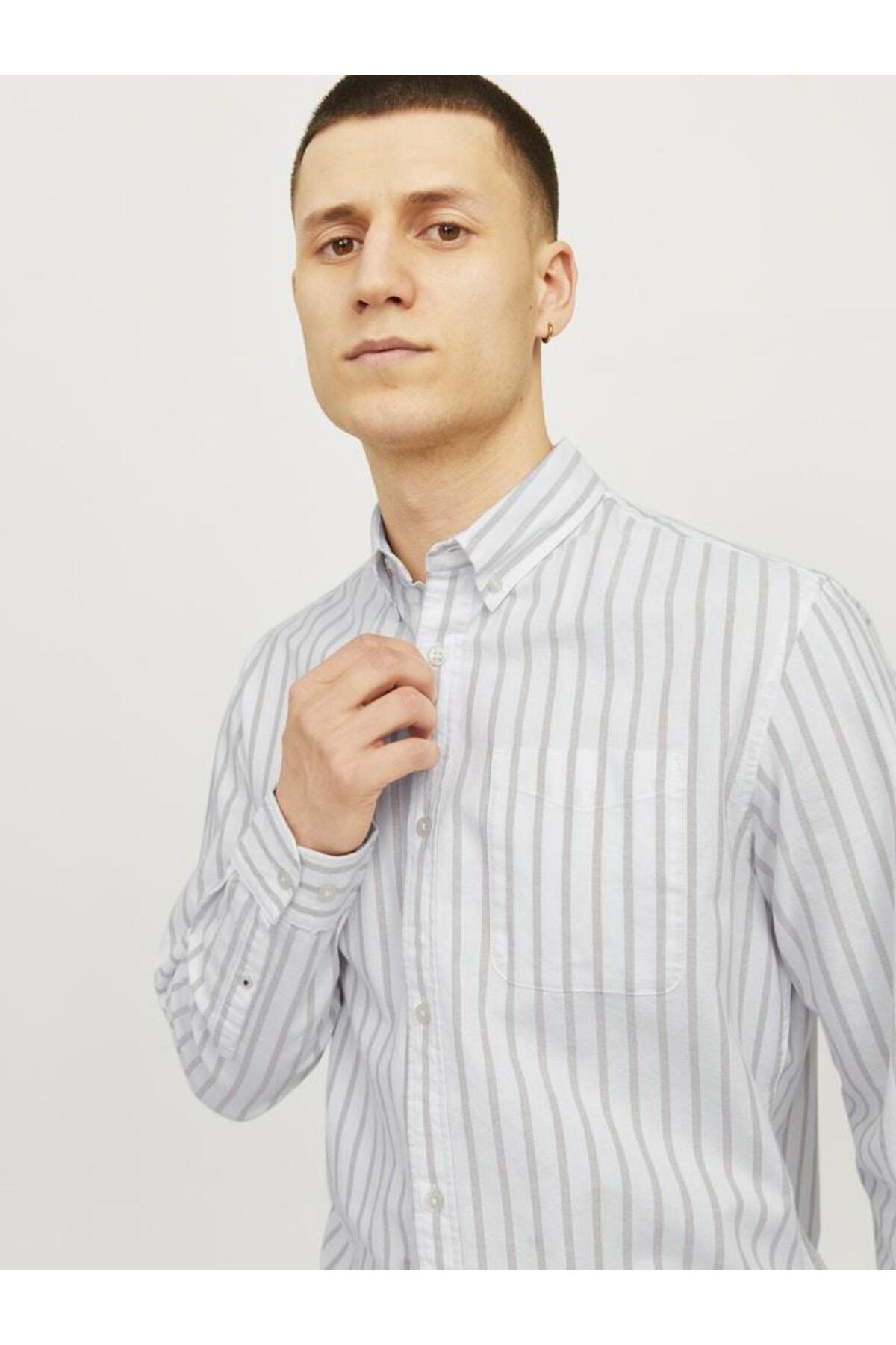 پیراهن مردانه راسته آستین استاندارد | جک اند جونز Jack & Jones 12182486 - تصویر 3