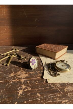 EMİNOS BUTİK El Yapımı Kurutulmuş Gerçek Çiçekli Yüzük