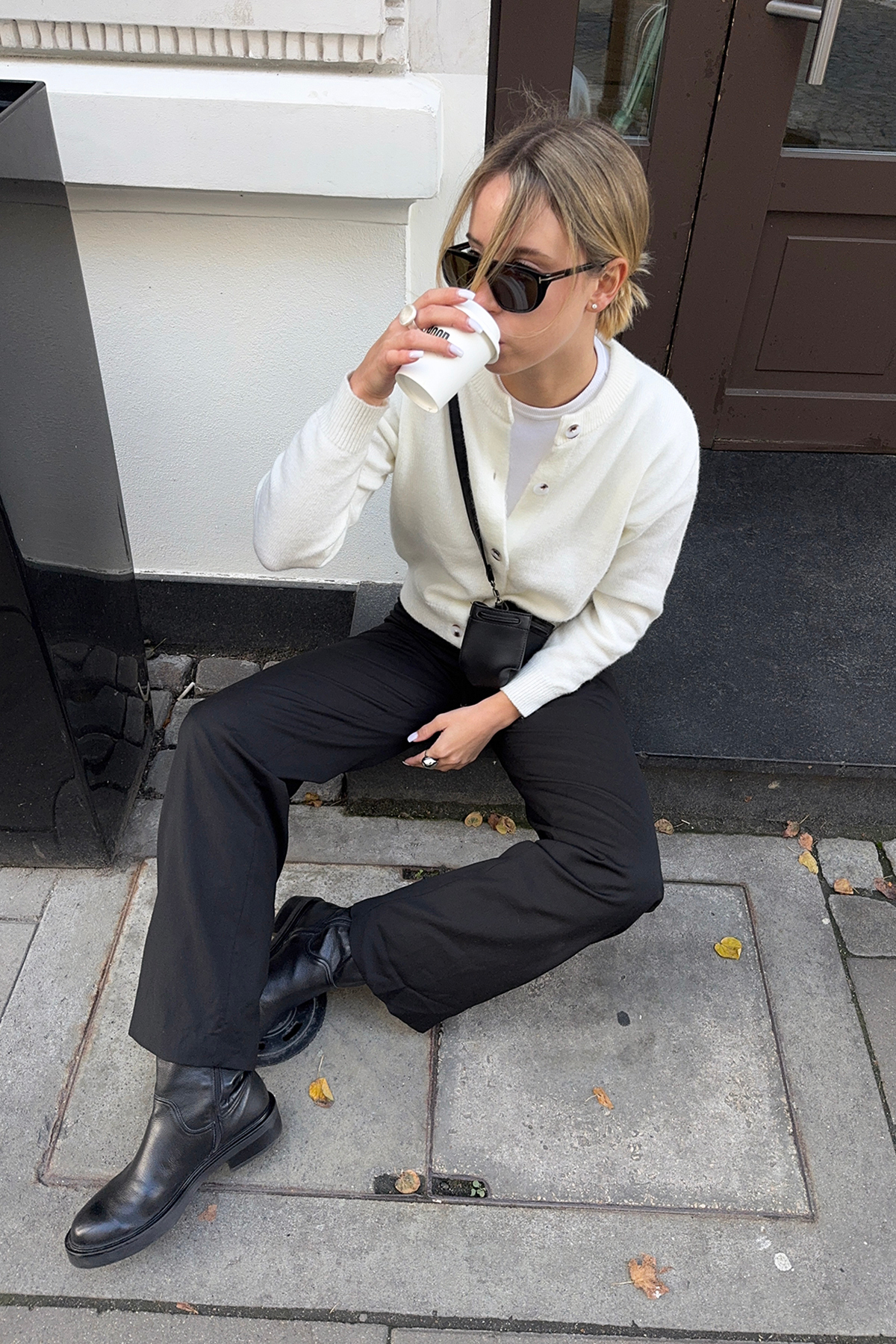 CHUBA  Kadın Bisiklet Yaka Düğmeli Yumuşak Dokulu Triko Hırka Beyaz 26W3033 - Görsel 3