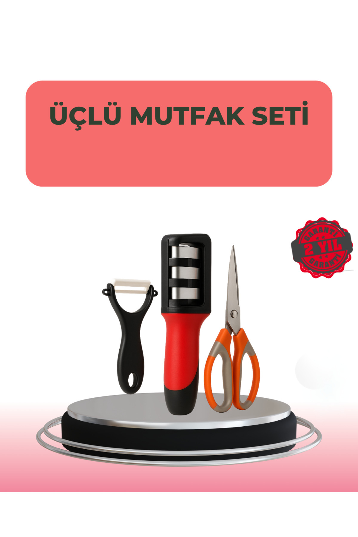 BareStore 3 Parçalı Çok Fonksiyonlu Mutfak Makas Seti – Paslanmaz Çelik, Ergonomik Tasarım