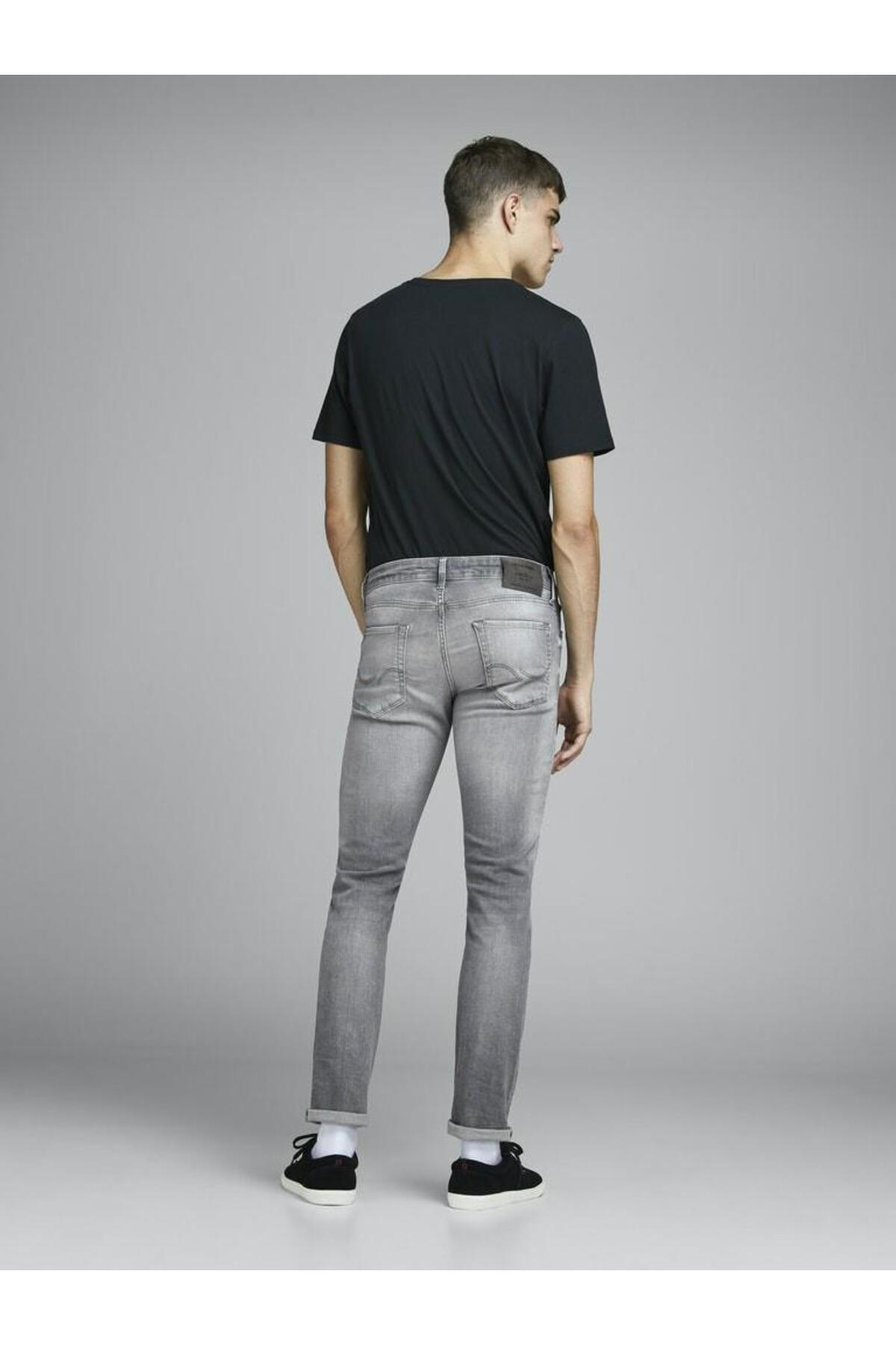 شلوار جین مردانه راسته فاق نرمال | جک اند جونز Jack & Jones 12147024-Grey Denim - تصویر 3
