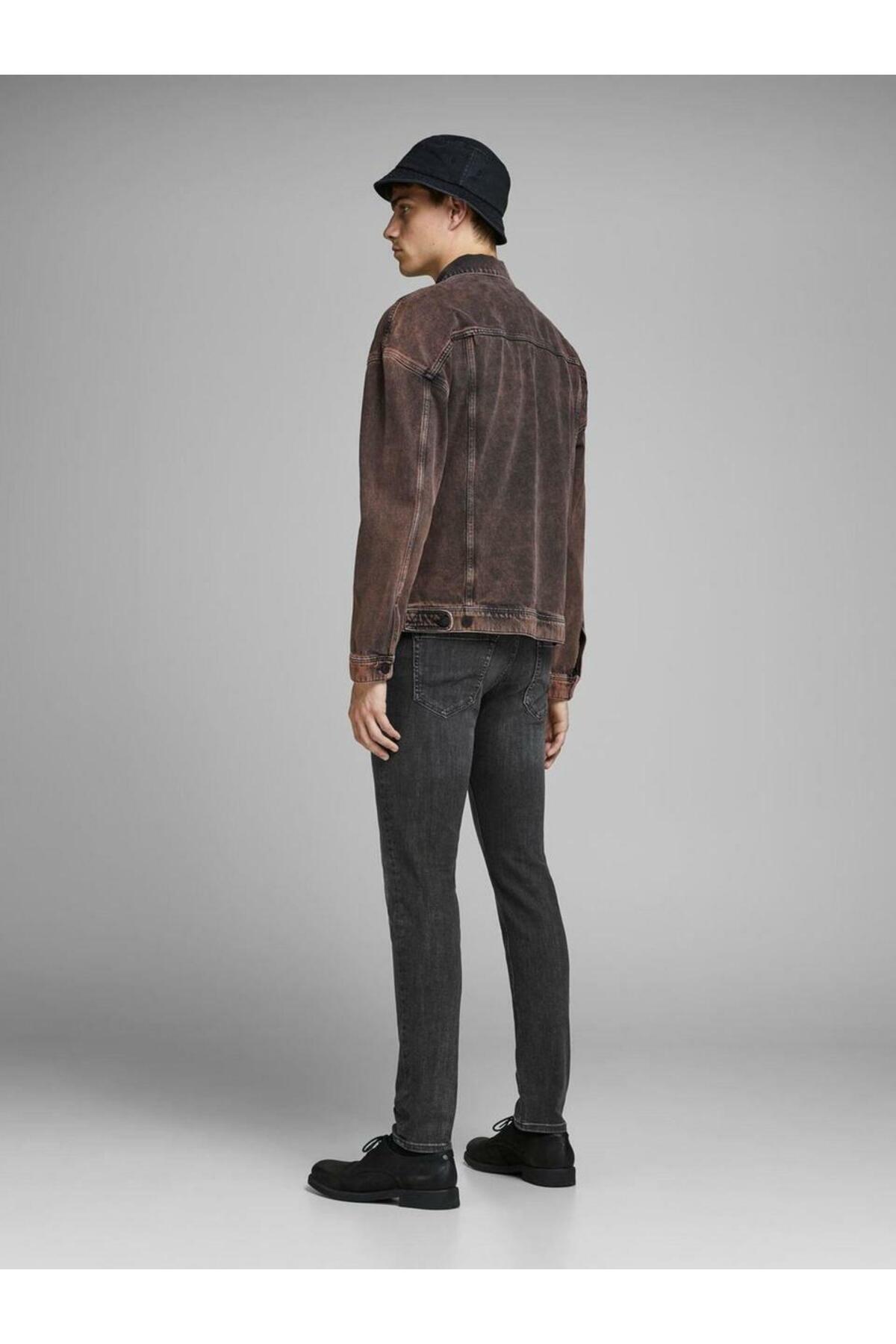 شلوار جین مردانه راسته فاق کوتاه | جک اند جونز Jack & Jones 12159030 - تصویر 3