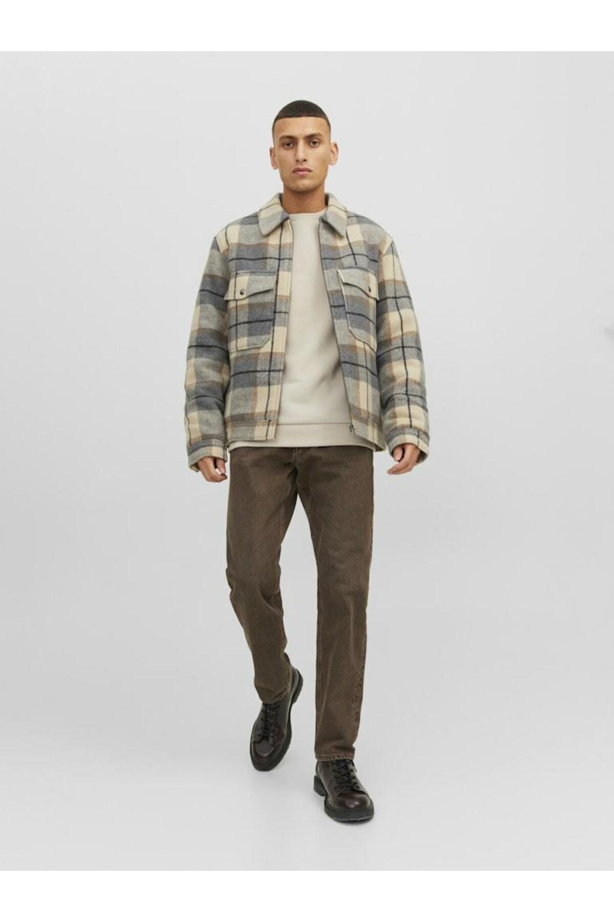 سویشرت مردانه راسته آستین بلند | جک اند جونز Jack & Jones TYCO1YG09N169393681678230 - تصویر 3