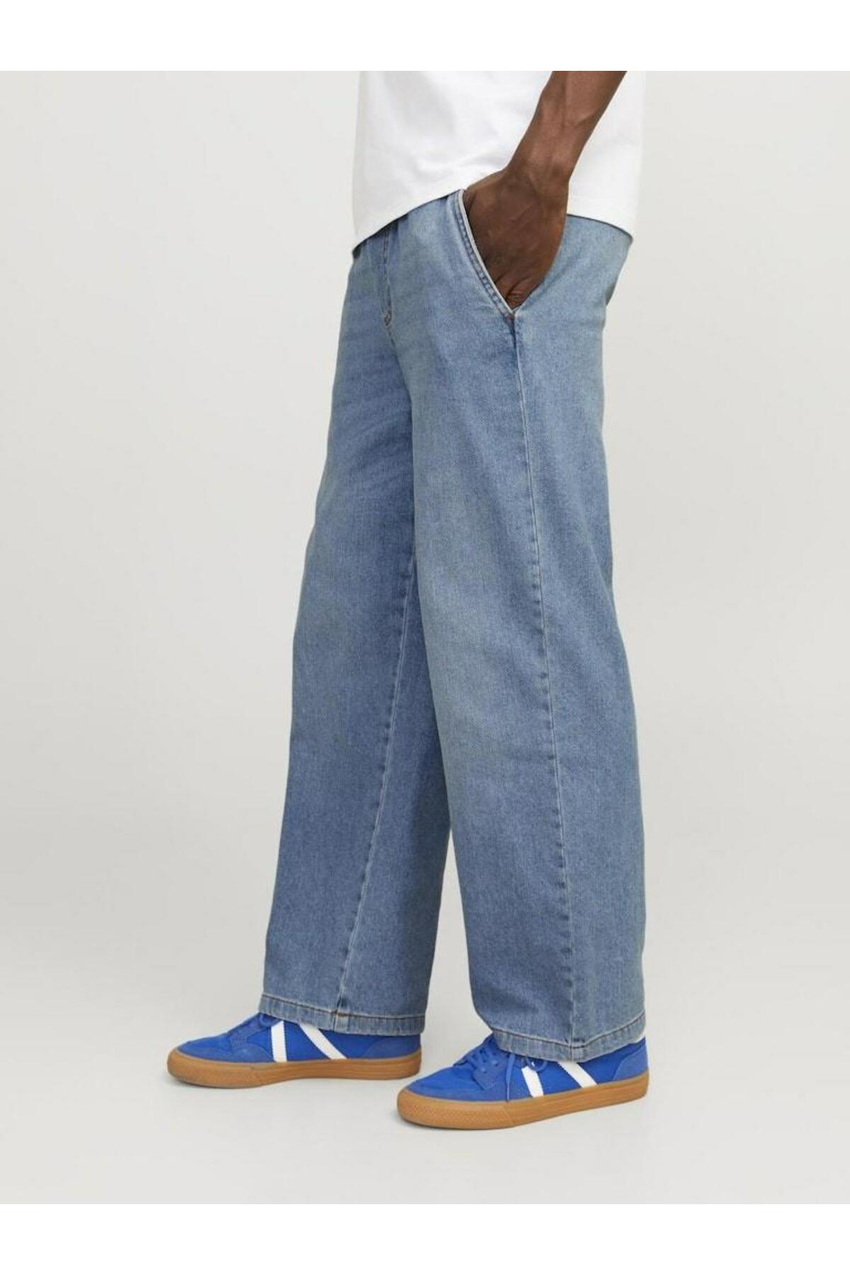 شلوار مردانه راسته فاق نرمال | جک اند جونز Jack & Jones 12270062-Blue Denim - تصویر 8
