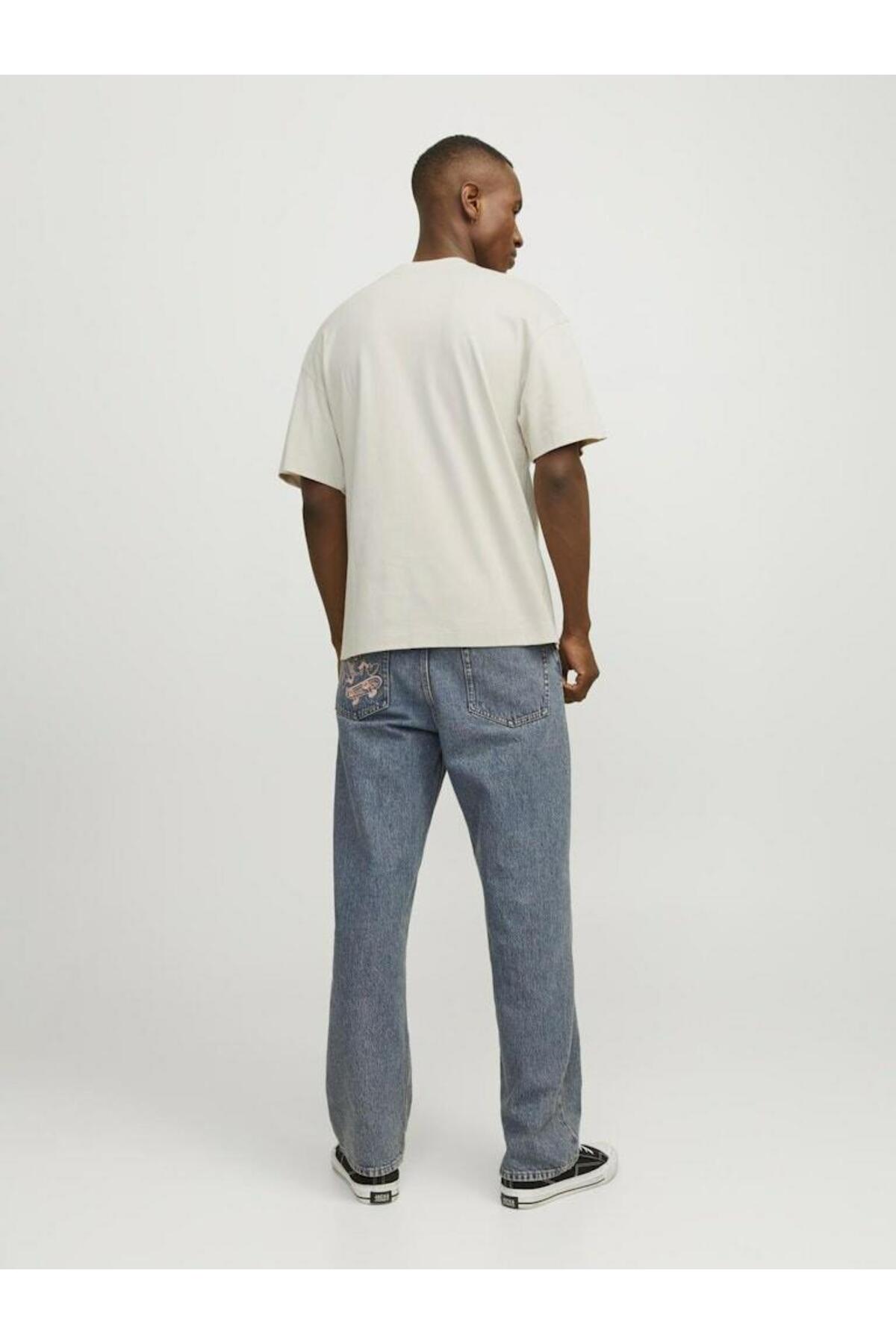 تیشرت مردانه راسته آستین کوتاه | جک اند جونز Jack & Jones 12254412-Moonbeam - تصویر 3
