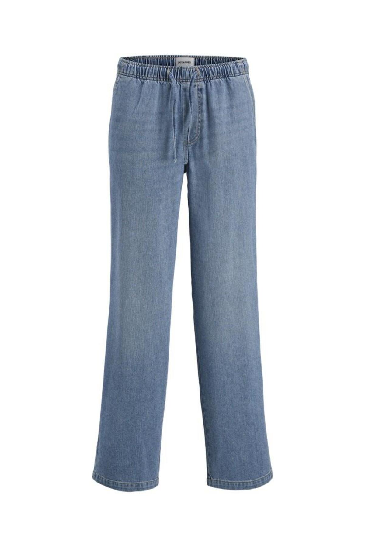 شلوار مردانه راسته فاق نرمال | جک اند جونز Jack & Jones 12270062-Blue Denim - تصویر 3