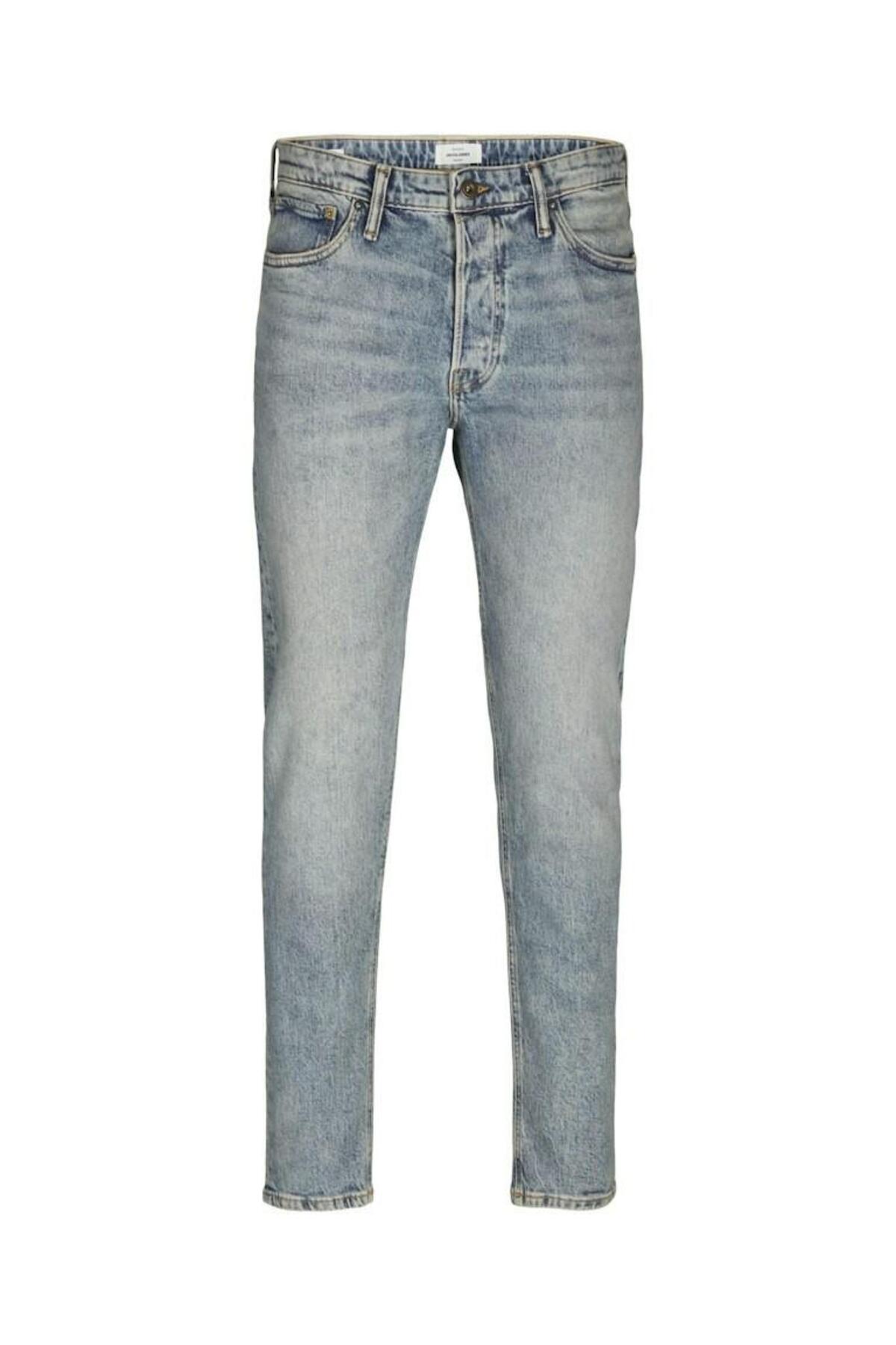 شلوار جین مردانه راسته فاق نرمال | جک اند جونز Jack & Jones 12252815-Blue Denim - تصویر 2