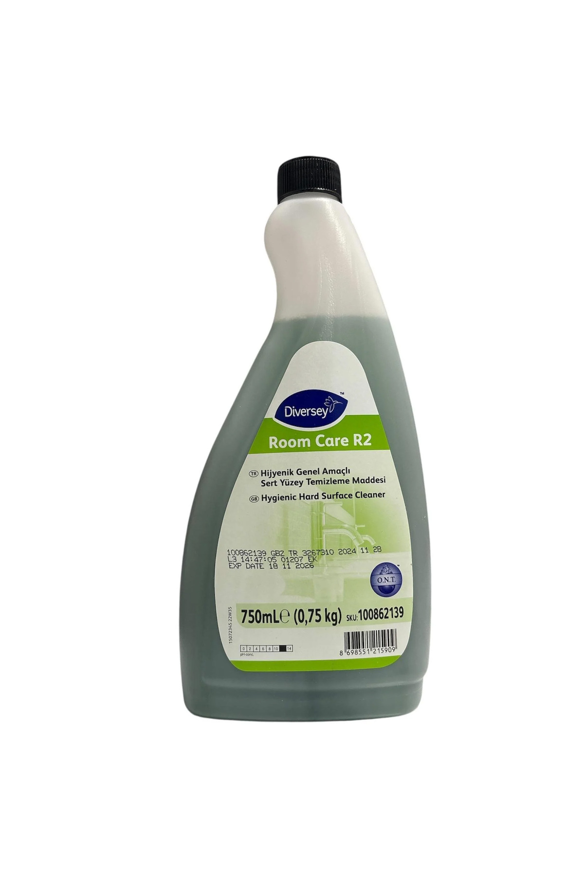 Diversey Room Care R2 Çok Amaçlı Hijyenik Yüzey Temizleyici 750ml