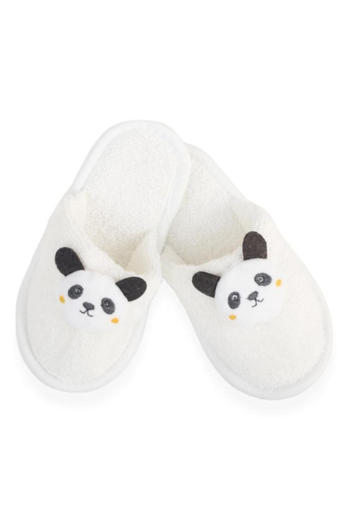 Bebitof Panda Desenli Kutulu Bornoz Seti %100 Pamuk fotoğrafı 3 (önizleme)