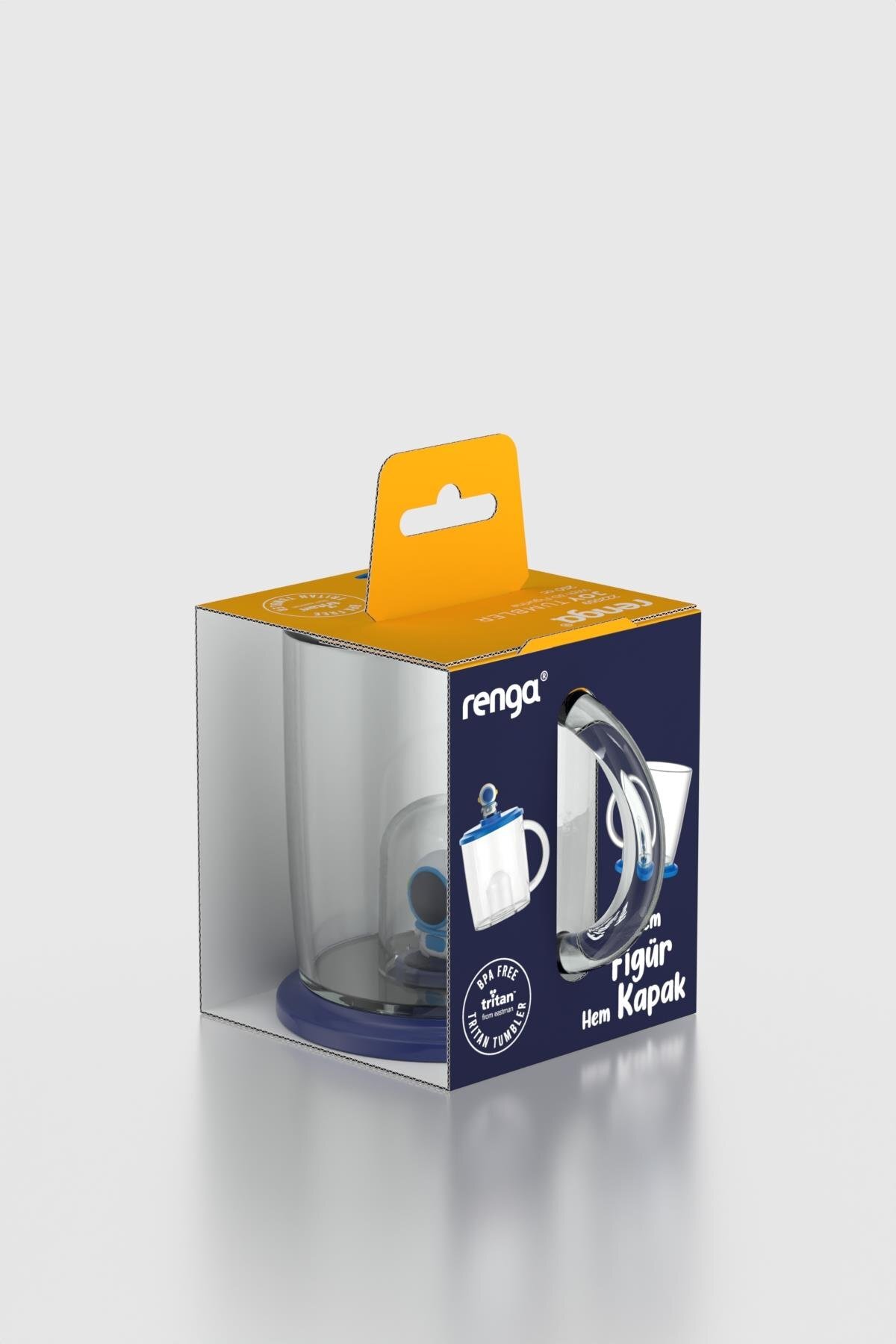 Renga Joy Astronot Figürlü 250 ml Kulplu Tritan Bardak 222059 Mavi fotoğrafı 6 (önizleme)