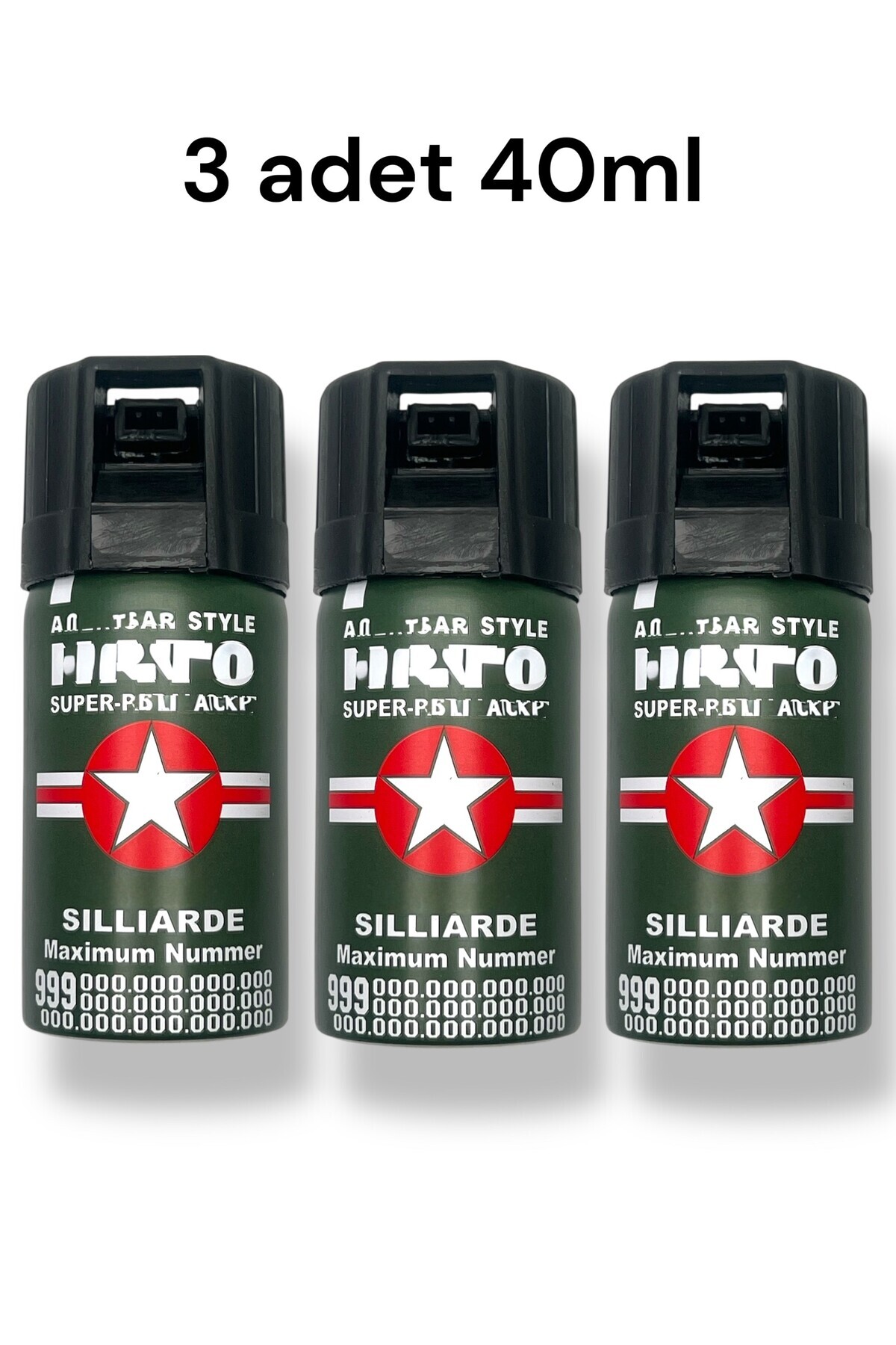 KeskinAdam41 3ad NAT0 Yeni Nesil Biber Özsavunma Gazı Sprey | 3x40ml