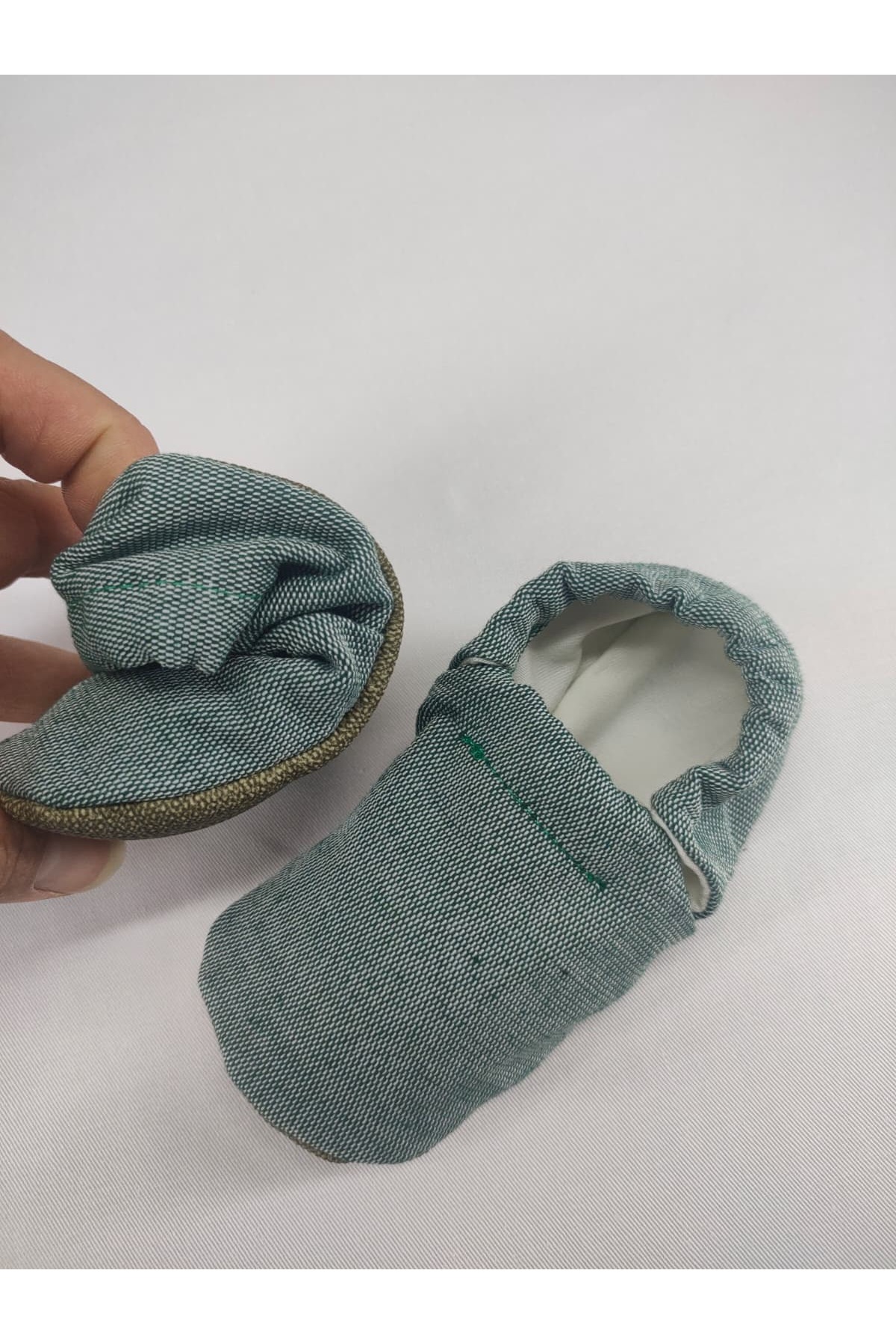 Bebek patik ev kreş ayakkabısı panduf lastikli ergonomik tasarım