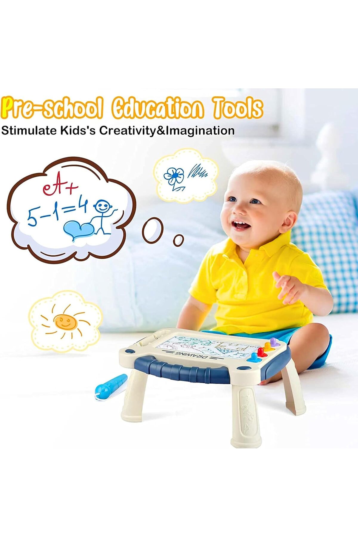 تخته طراحی مغناطیسی برای کودکان – پد طراحی آموزشی برای اسباب‌بازی کودکان ۱ تا ۲ ساله