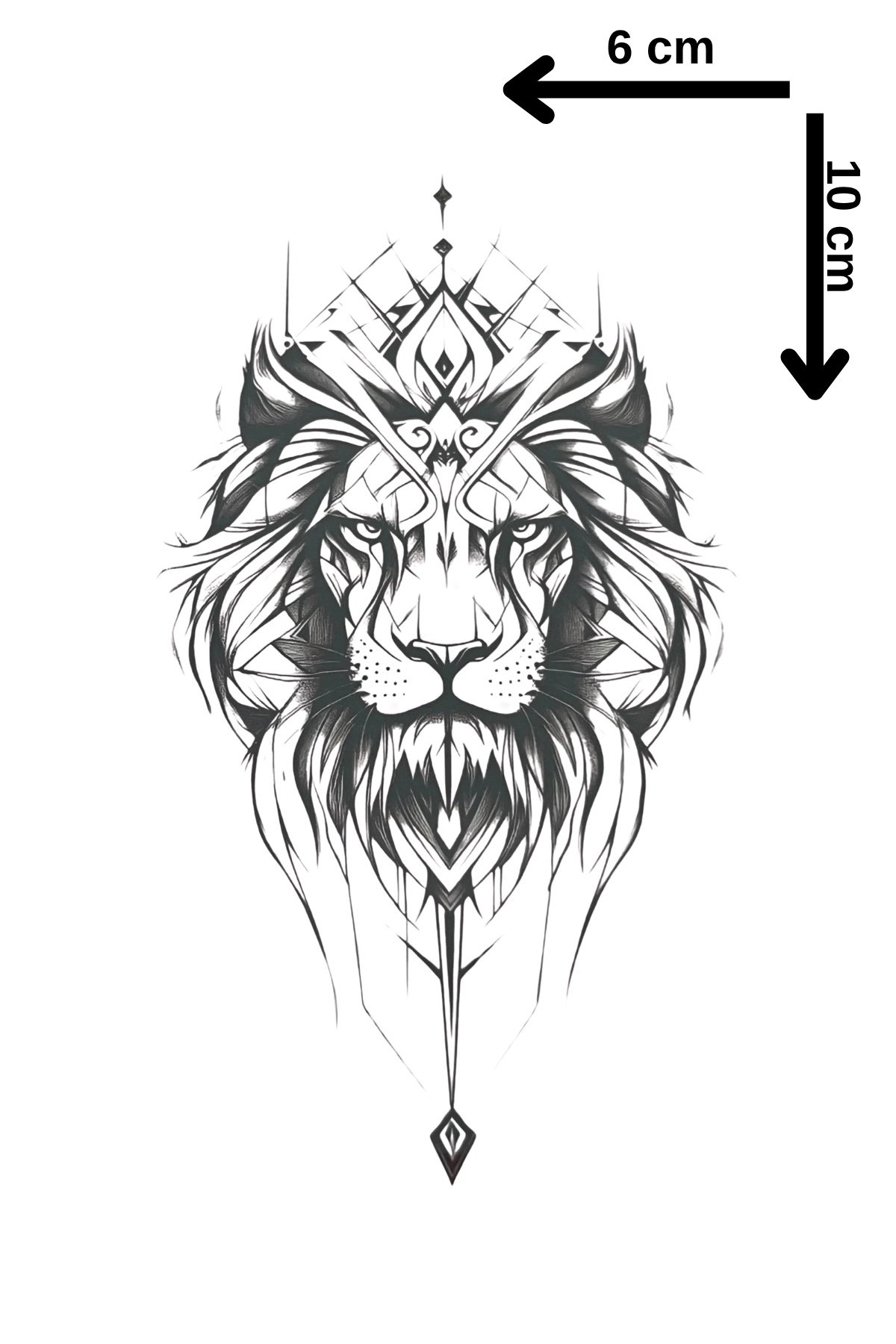 Barly Aslan Figürlü Mini Dövme Tattoo