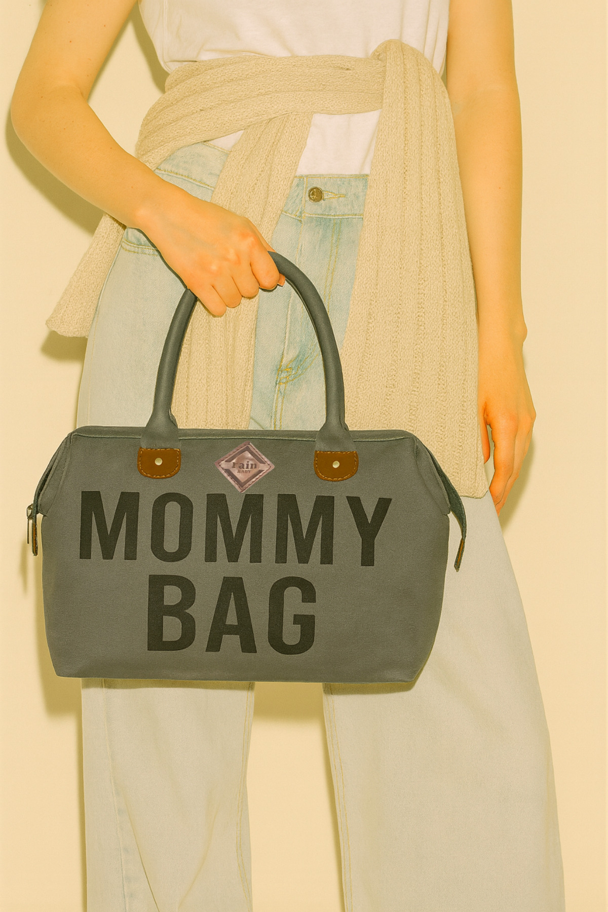 Rain Baby Mommy Bag Anne Bebek Bakım Çantası Su Geçirmez, Geniş Hacimli, Omuz ve El Taşıma Askılı fotoğrafı 3 (önizleme)