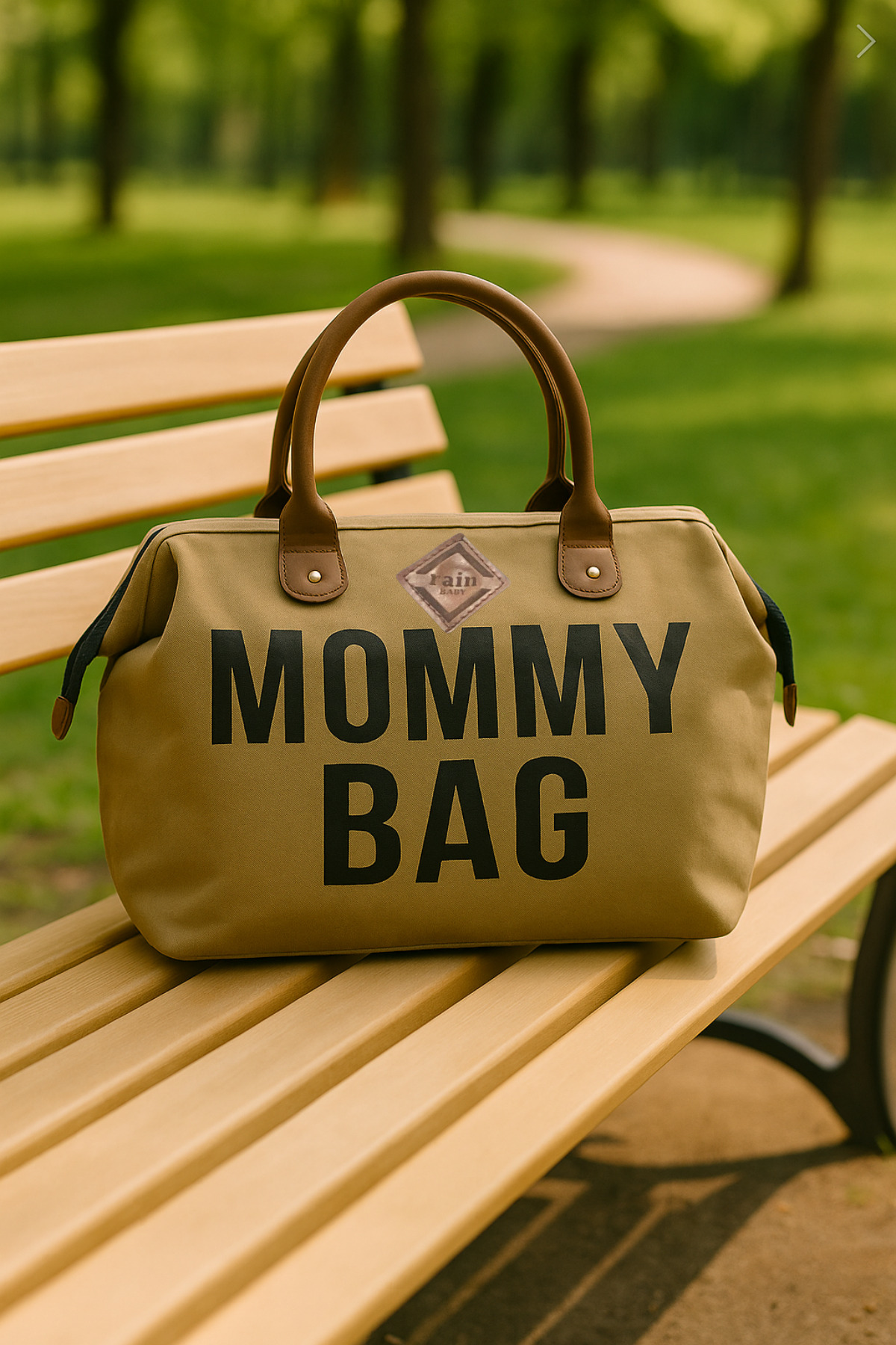 Rain Baby Mommy Bag Anne Bebek Bakım Çantası Su Geçirmez, Geniş Hacimli, Omuz ve El Taşıma Askılı fotoğrafı 3 (önizleme)