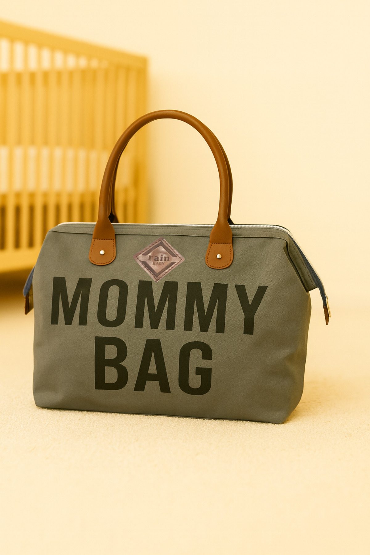 Rain Baby Mommy Bag Anne Bebek Bakım Çantası Su Geçirmez, Geniş Hacimli, Omuz ve El Taşıma Askılı fotoğrafı 2 (önizleme)