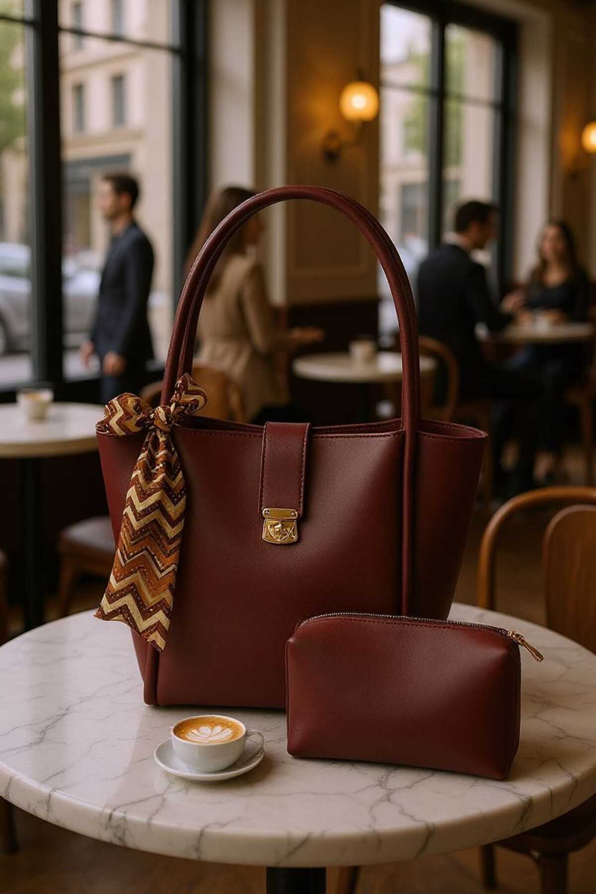 Shoulder Bag Zippered Version of Our Favorite Model – Stylish with Gift Scarf