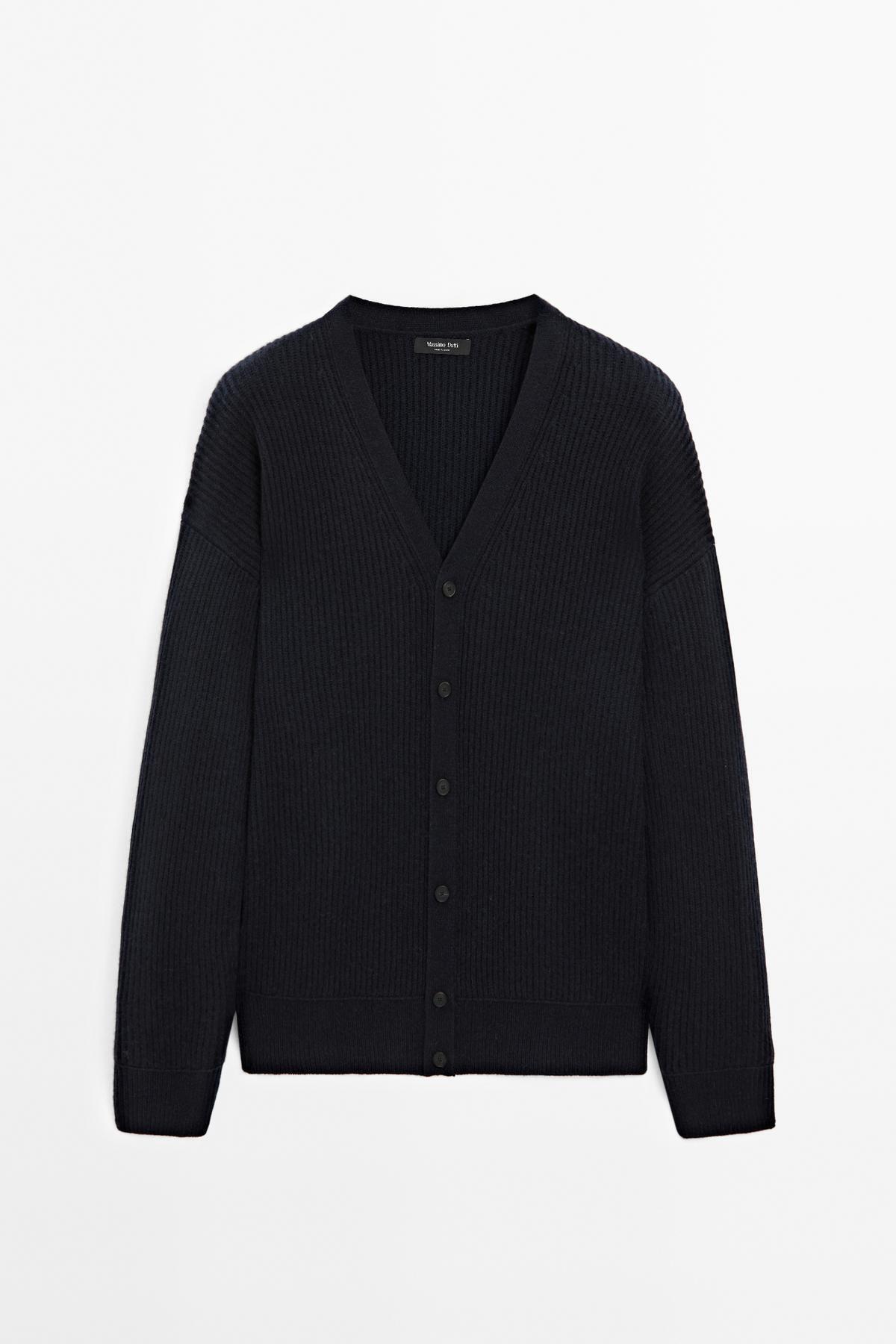 ماسیمو دوتی ژاکت بافتنی پشمی و کشمیری