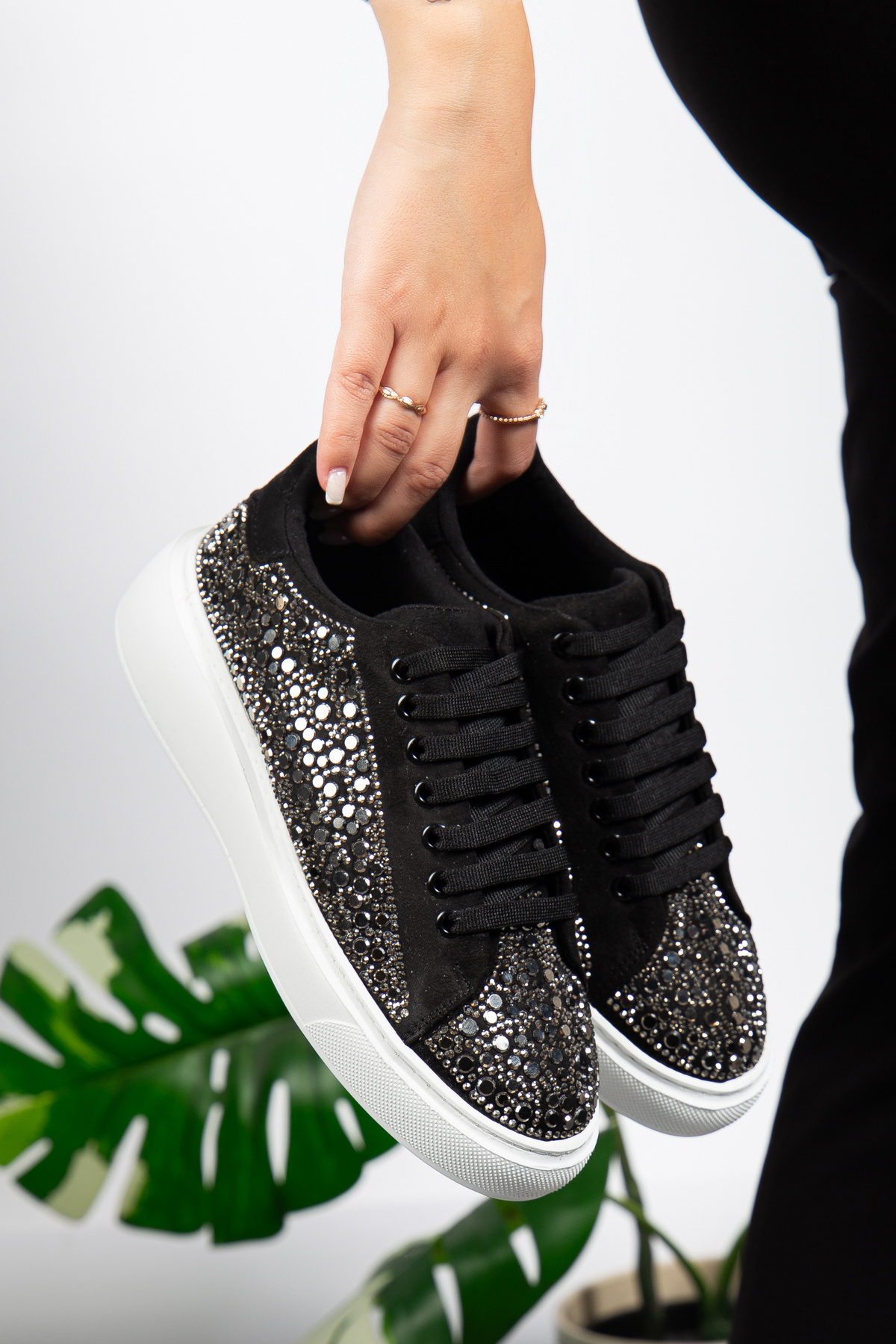 tayyarshoes  mila taşlı spor aykkabı günlük kulanıma rahat - Görsel 2