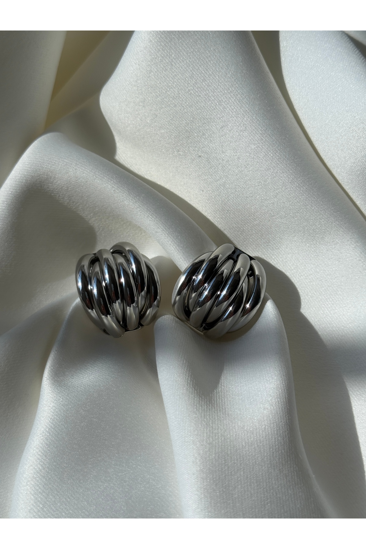 Büyük Vintage Küpe — Silver 3