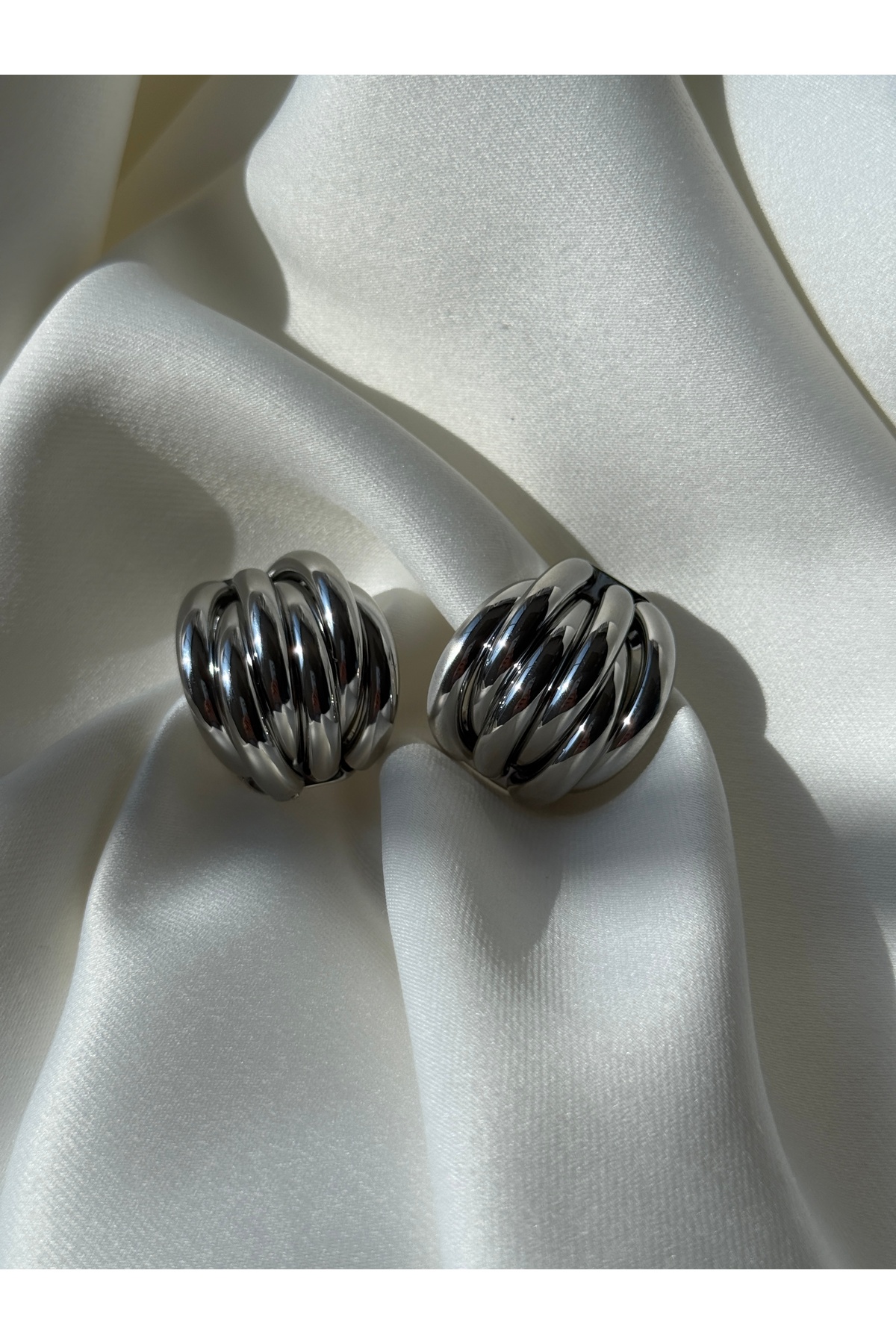 Büyük Vintage Küpe — Silver 2