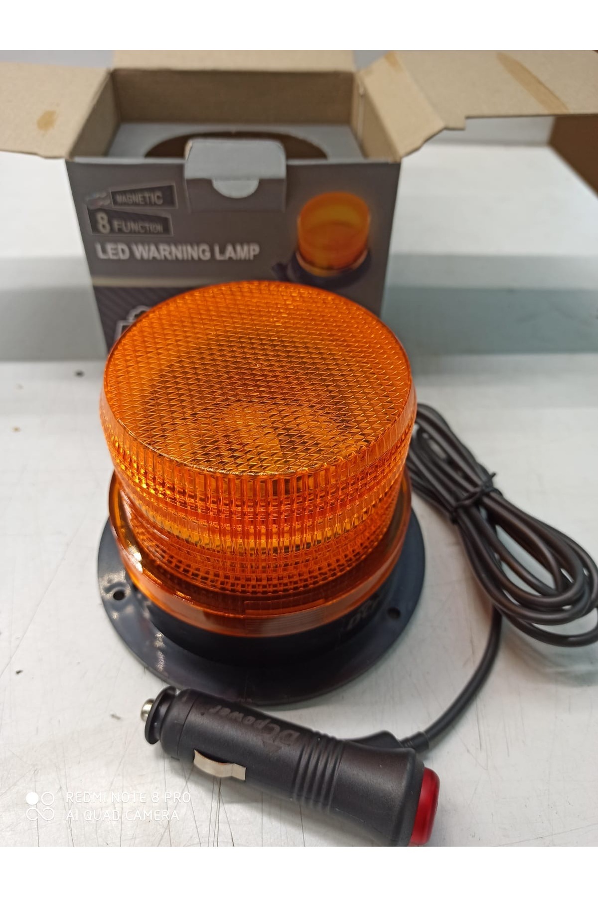 GUMUSONLINE Çakarlı Tepe Lambası Aç Kapa Düğmeli Mıknatıslı 8 Fonksiyonlu 10/80Volt