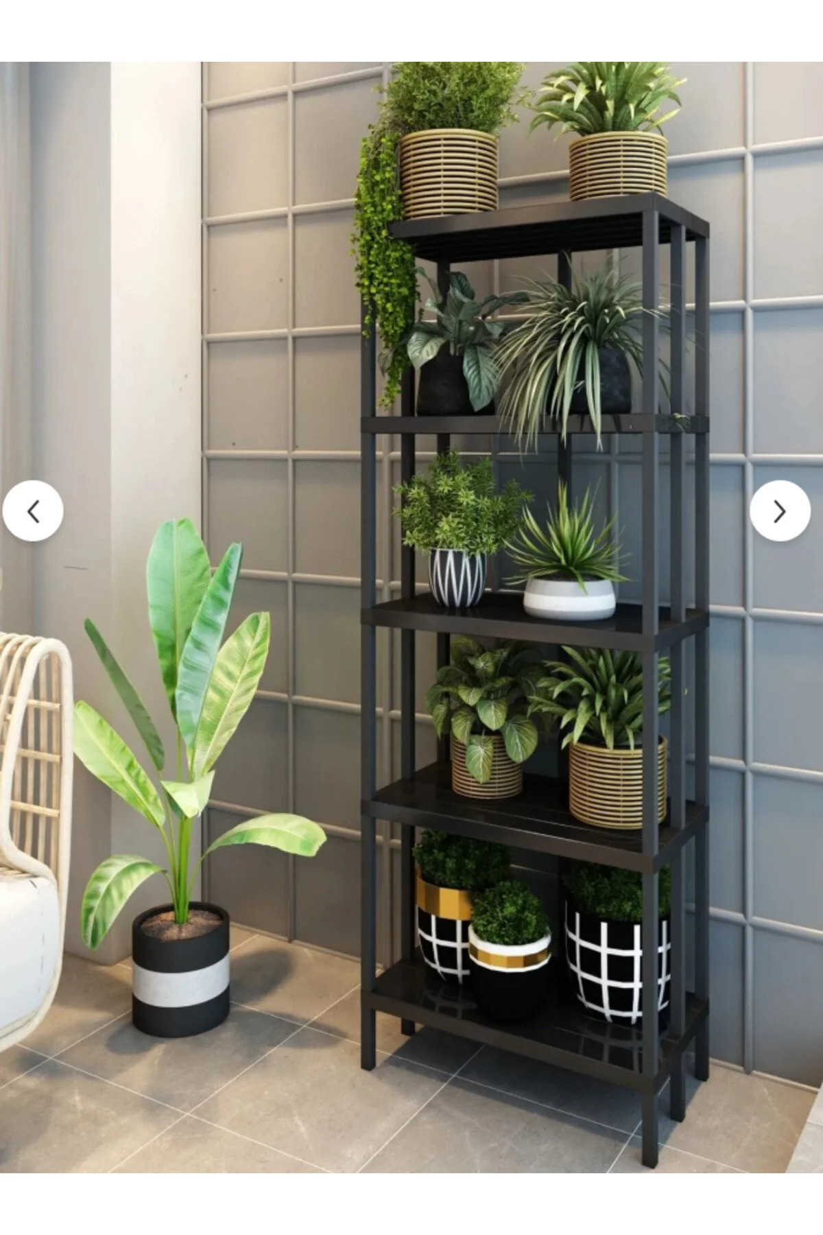 DEKOZUM CEMRE 5 Katlı Çiçeklik, Saksılık, Çiçek Standı, Dekoratif Raf / Çok Amaçlı Kullanım