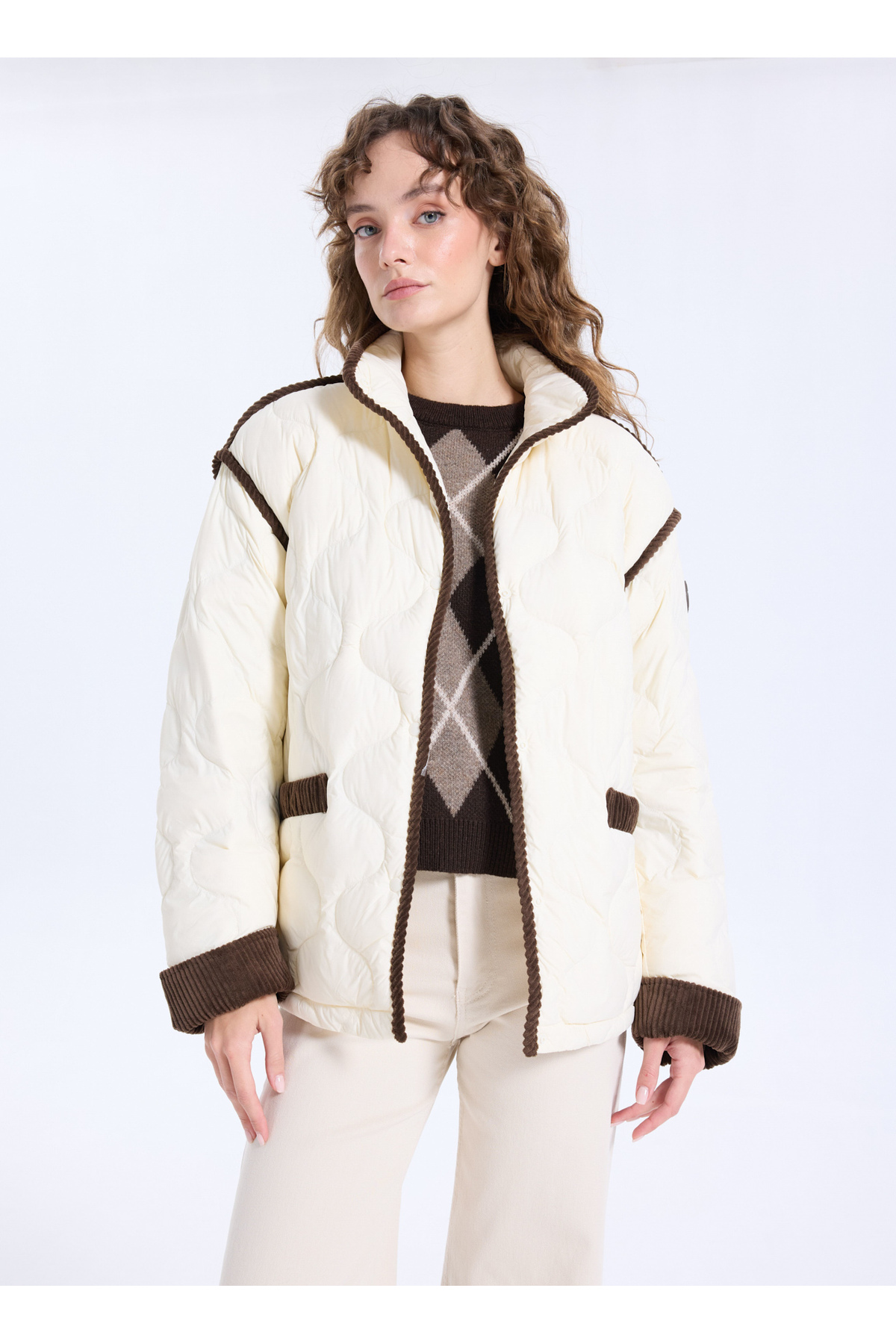 Jeep  Ekru Kadın Mont J5WL-MNT7160 - Görsel 4
