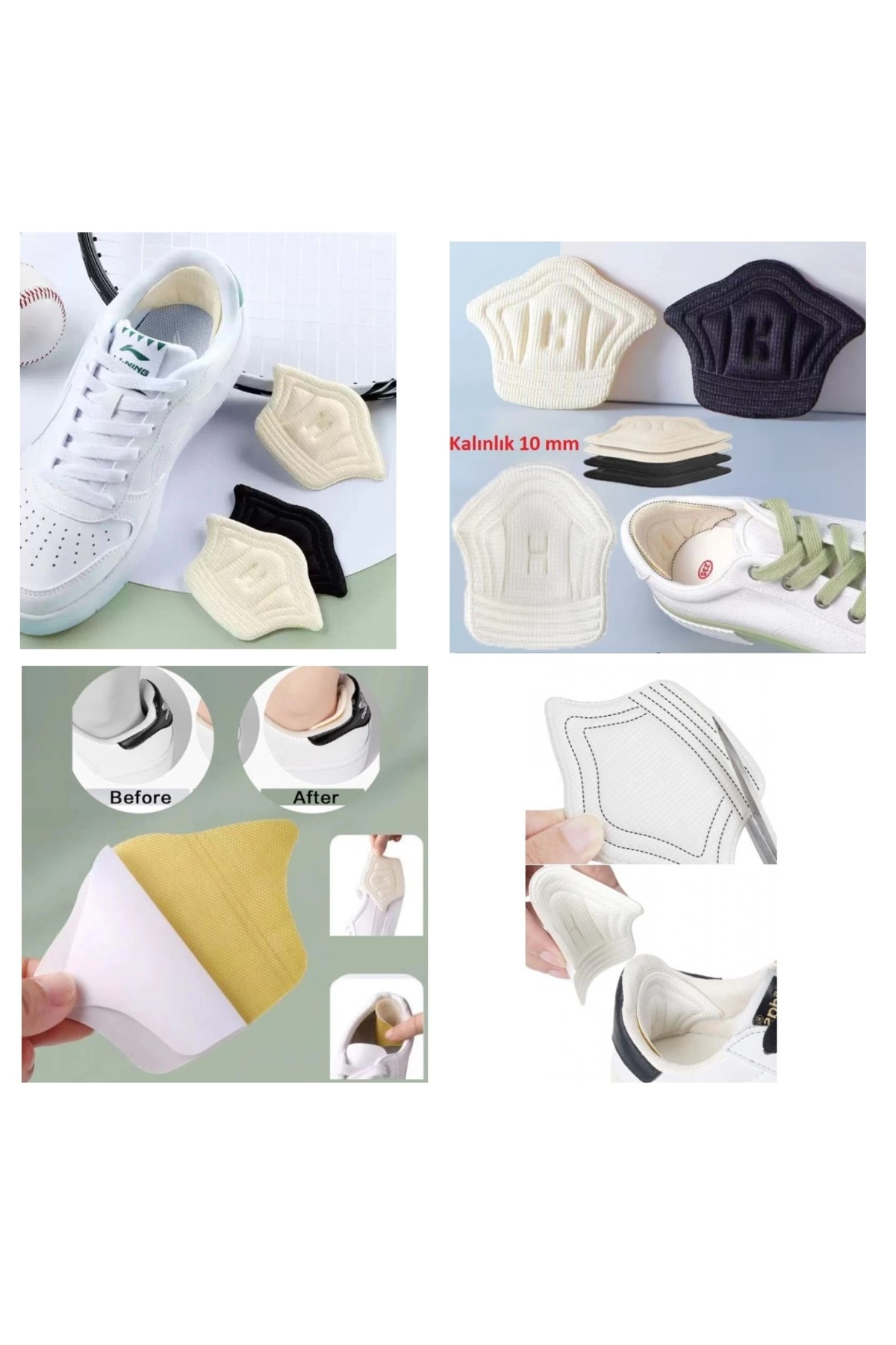 CANSA Topuk Daraltma ve Vurma Önleyici 10 mm Ayakkabı Pedleri