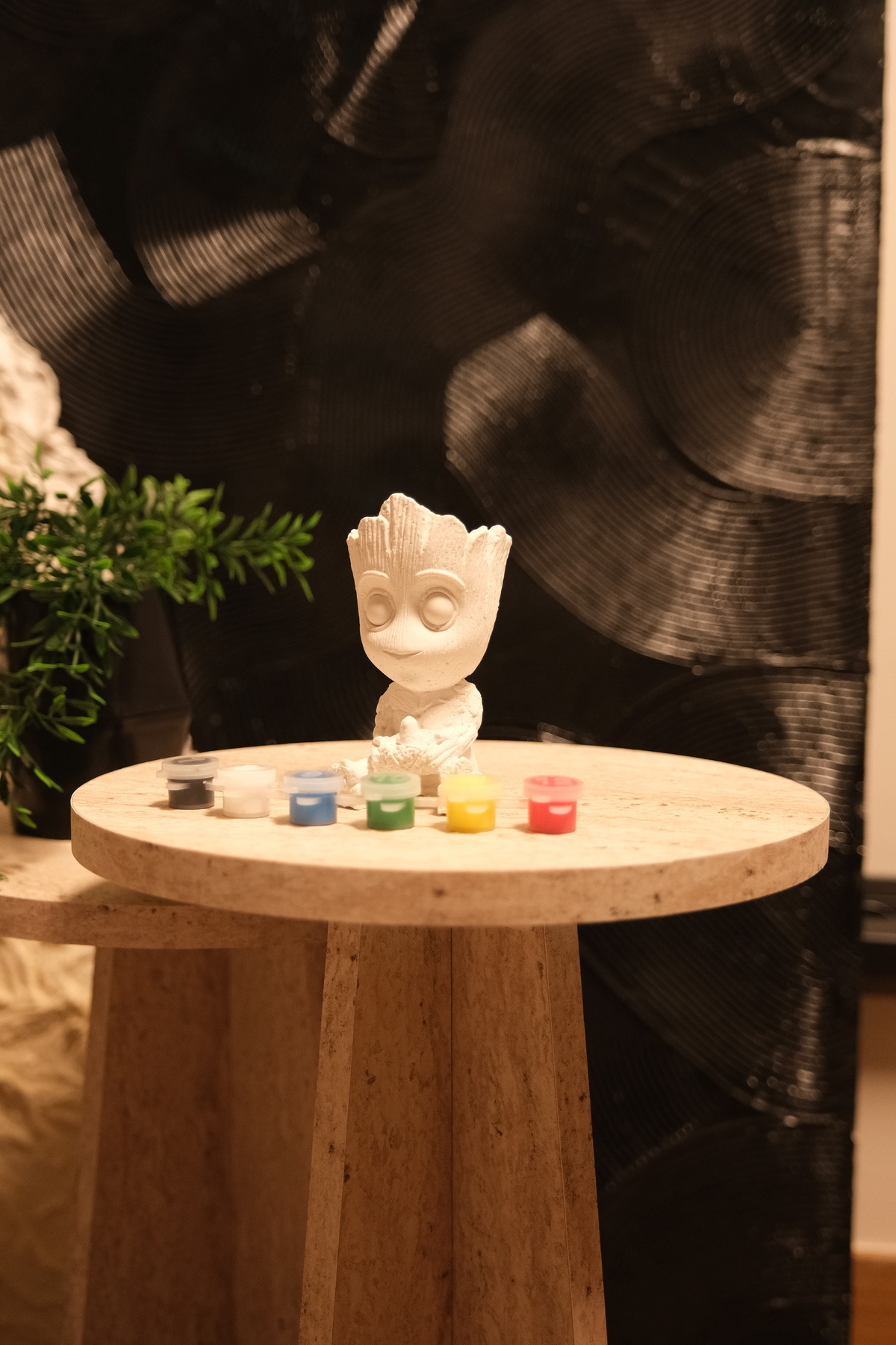 Psymera Hobi Atölyesi Baby Groot Figürü Taş Boyama Seti | Boya & Fırça Dahil | Çocuk & Okul & Hobi Etkinliği