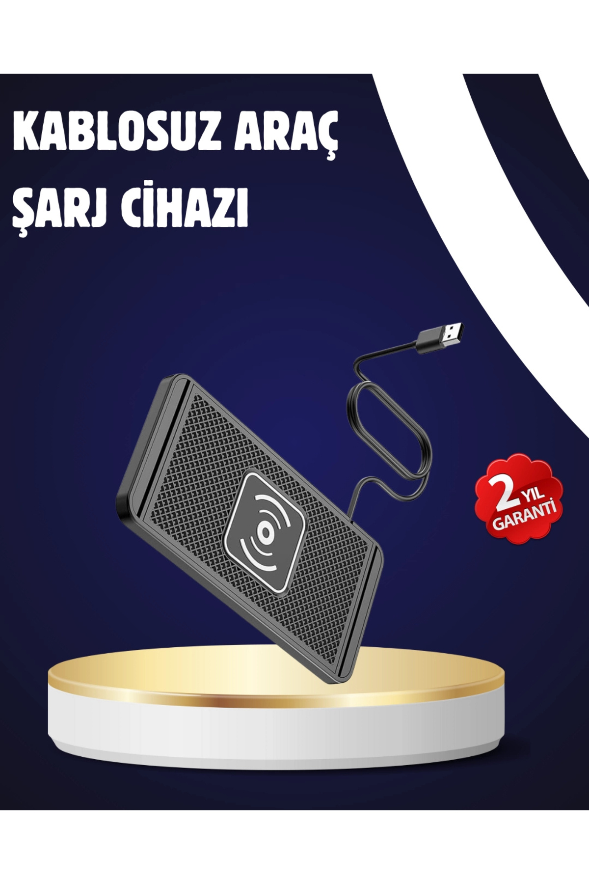 CANSA Kaymaz Manyetik Kablosuz Şarj Pedi – Araç, Ofis ve Ev Kullanımına Uygun