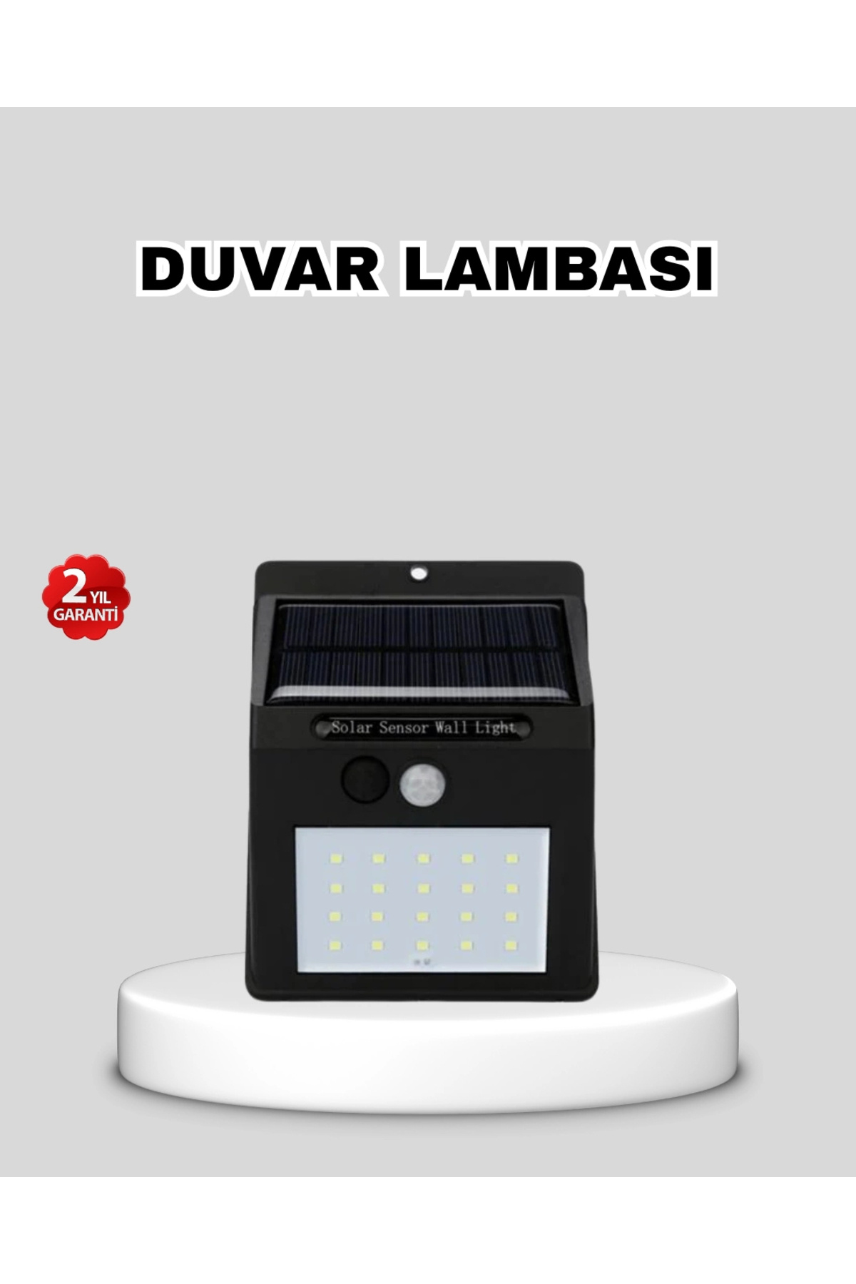 CANSA Güneş Enerjili 20 LED Hareket Sensörlü Lamba – IP65 Su Geçirmez Dış Mekan Aydınlatma