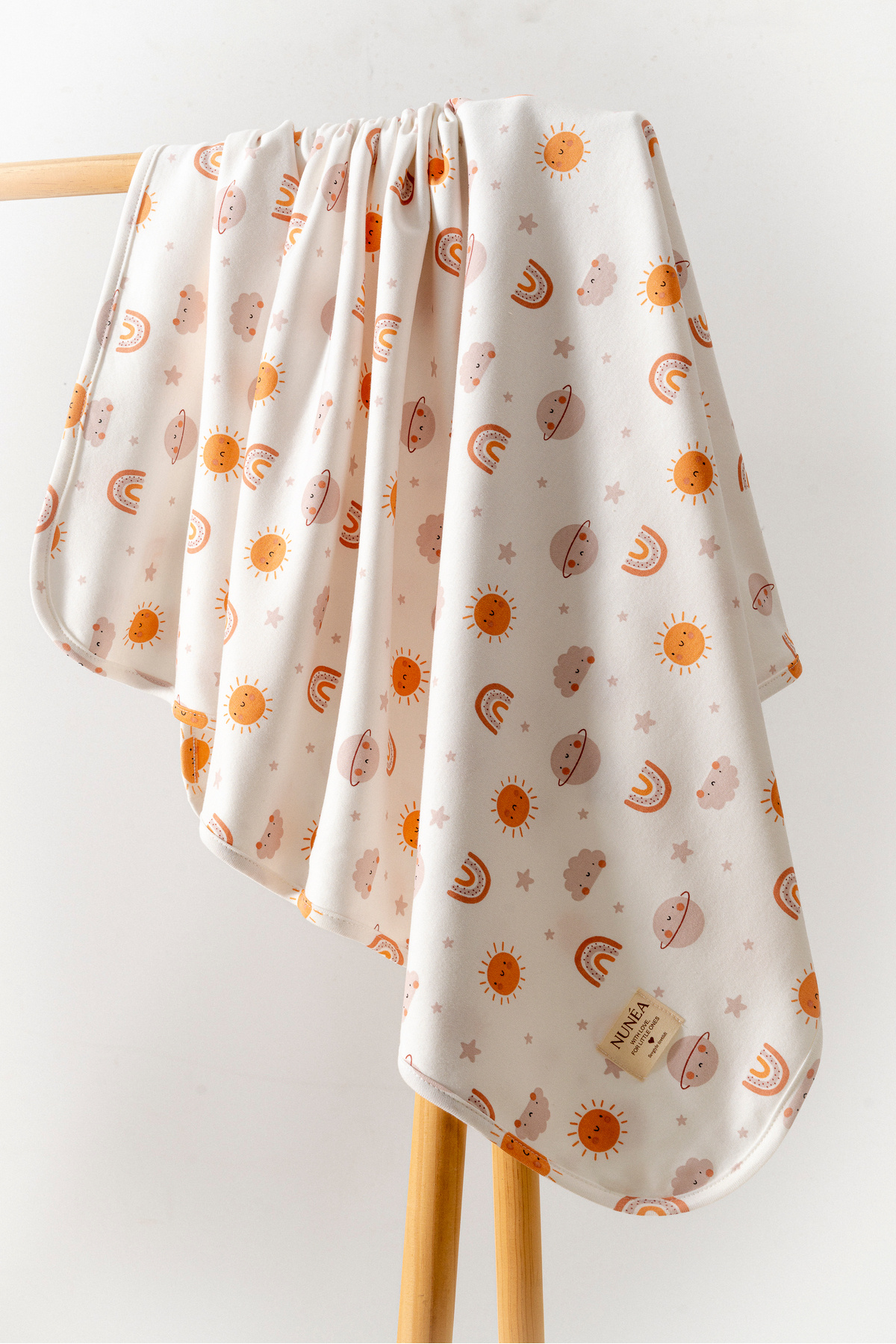 NUNEA %100 Pamuk Oeko-Tex Sertifikalı Çift Kat Bebek Örtü&Battaniye 100×85 cm – Yumuşak & Nefes Alır