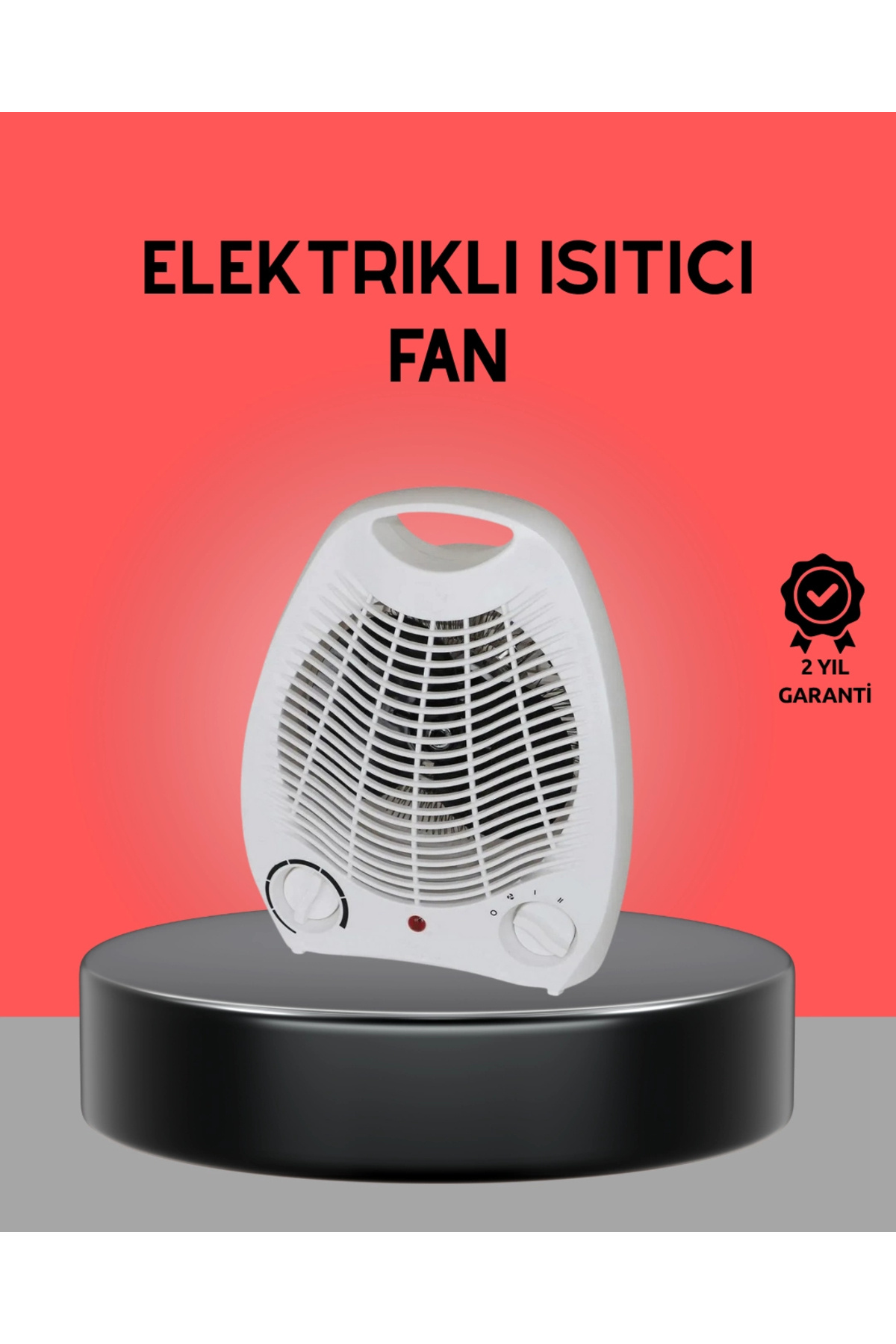 Genel Markalar Mini Elektrikli Isıtıcı 2000W – Termostatlı Fanlı Isıtma, Taşınabilir Tasarım