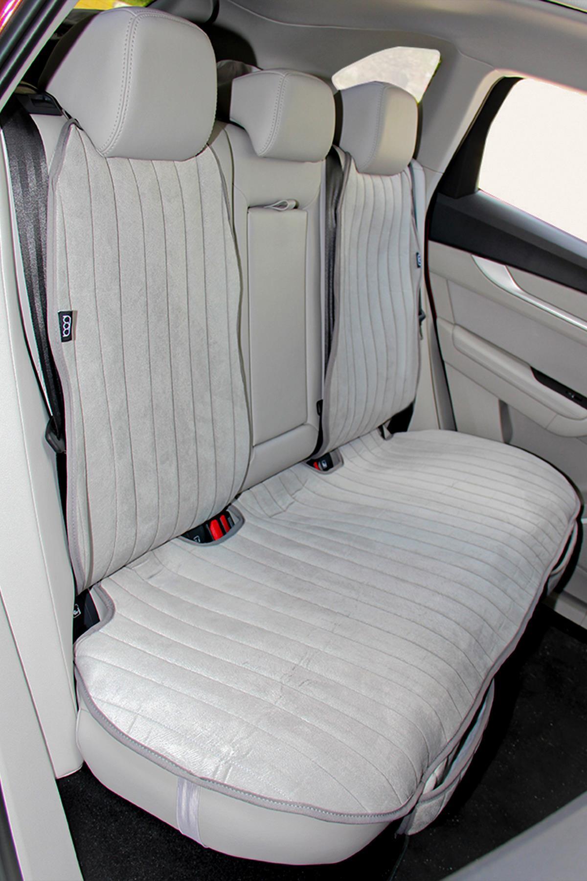 Bod Togg T10F Tay Tüyü Cepli Oto Koltuk Koruyucu Kılıf İyon Serisi Gri fotoğrafı 2 (önizleme)