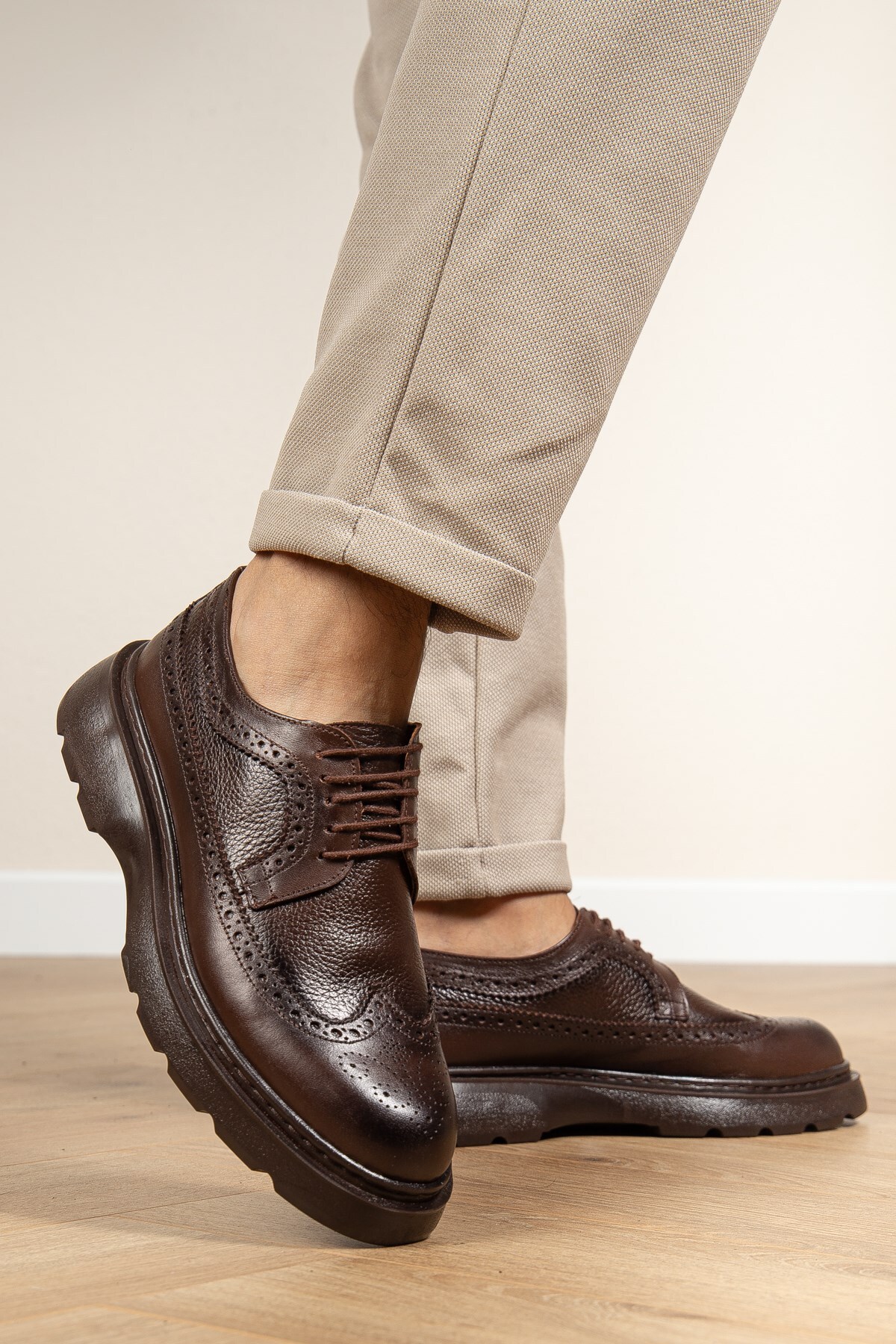 depderi  %100 Hakiki Deri, Yüksek Topuklu İçi ve Dışı Hakiki Deri Erkek Klasik Ayakkabı - Görsel 4