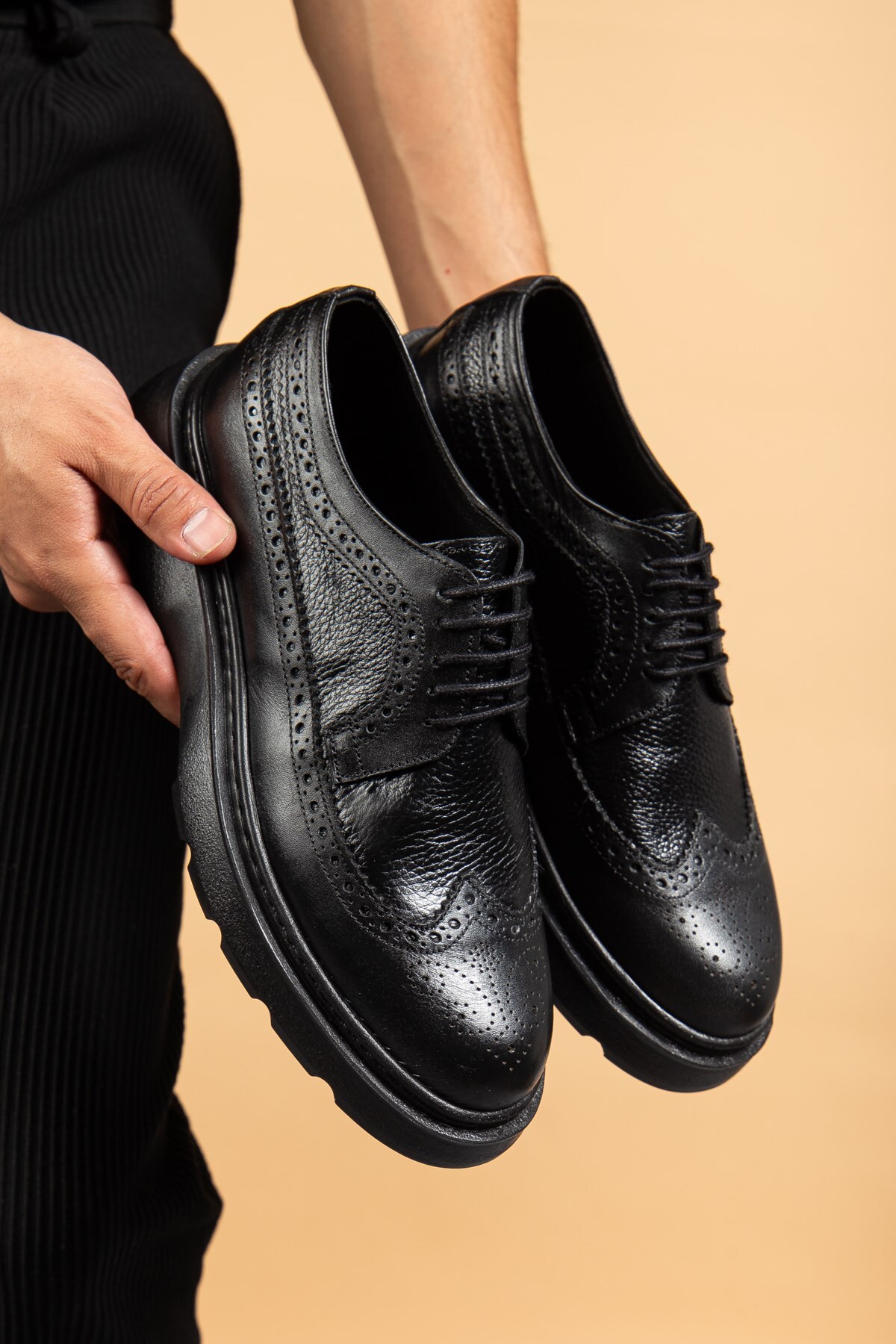 maximoda  Hakiki Deri, Kalın Tabanlı, İtalyan Tasarım, İç Dış Deri Erkek Ayakkabı - Görsel 3