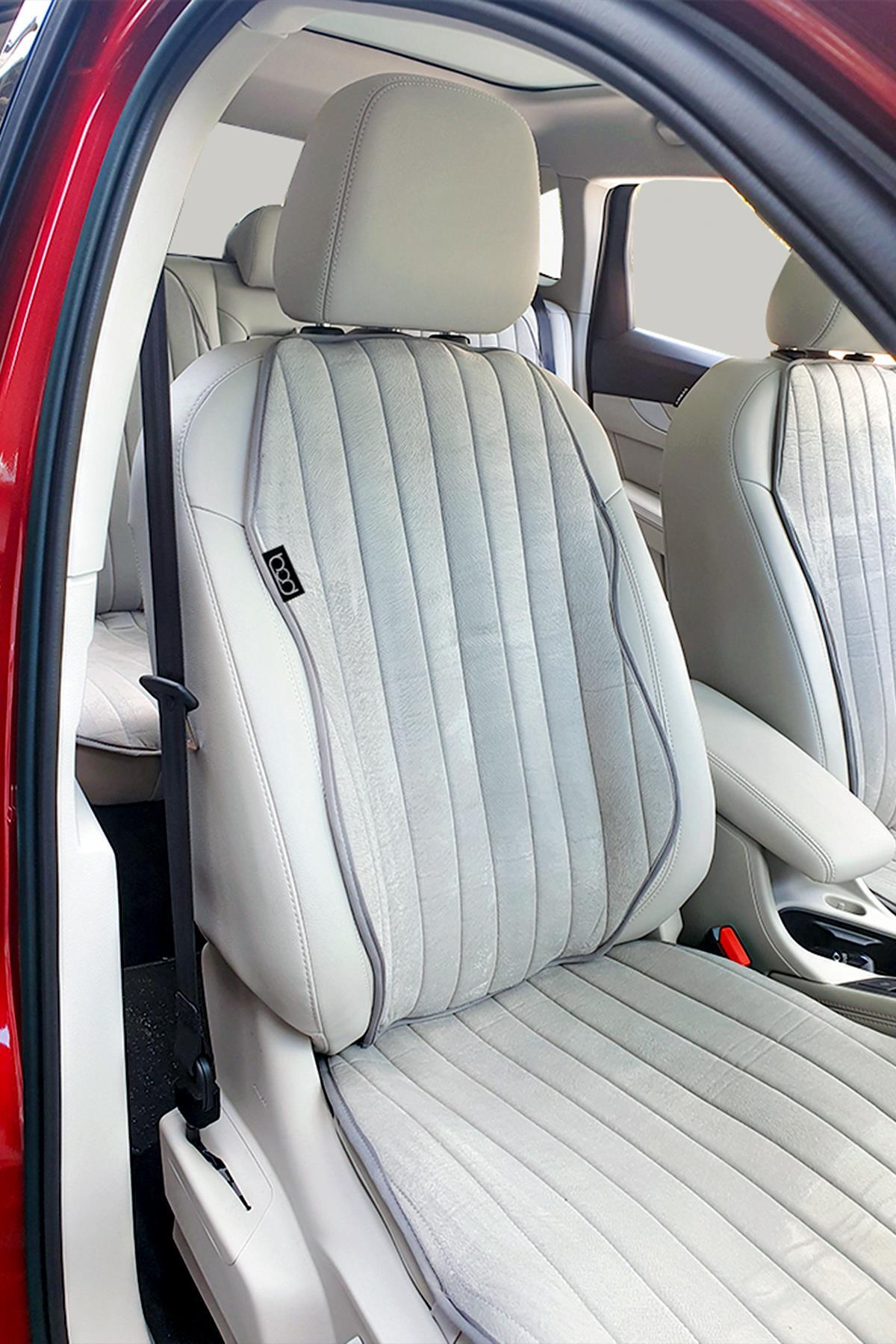 Bod Togg T10F Tay Tüyü Cepli Oto Koltuk Koruyucu Kılıf İyon Serisi Gri fotoğrafı 3 (önizleme)