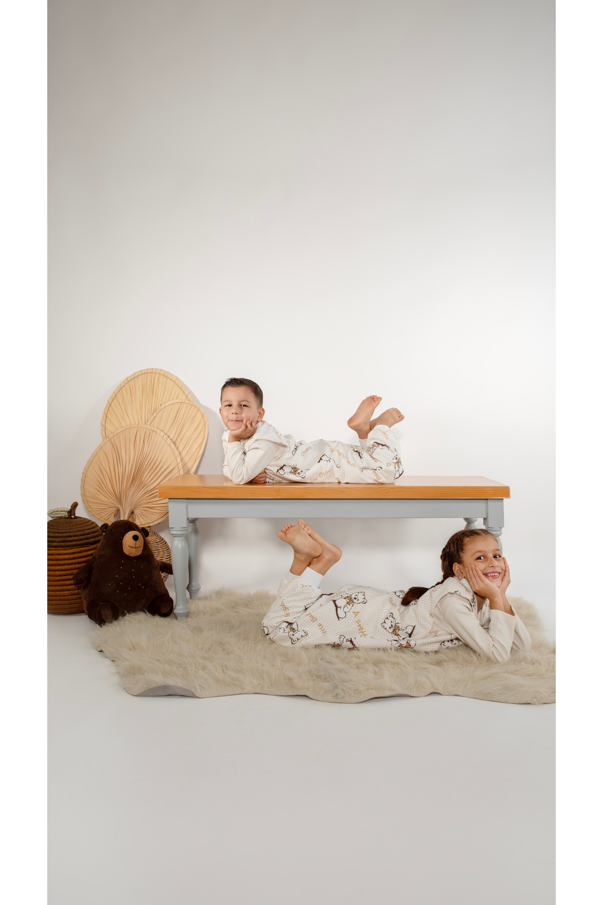 Las Vivas Kids Kışlık Pamuklu Pazen Uyku Tulumu , 1 Tog Organik Çocuk Ve Bebek Uyku Tulumu, Kolsuz Unisex Tulum fotoğrafı 3 (önizleme)