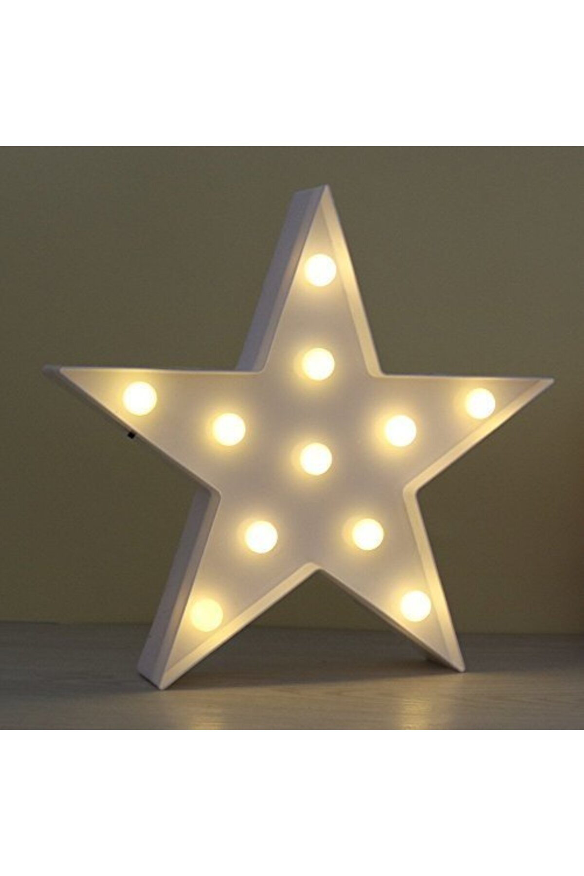 ErCorp Led Işıklı Beyaz Yıldız Gece Lambası